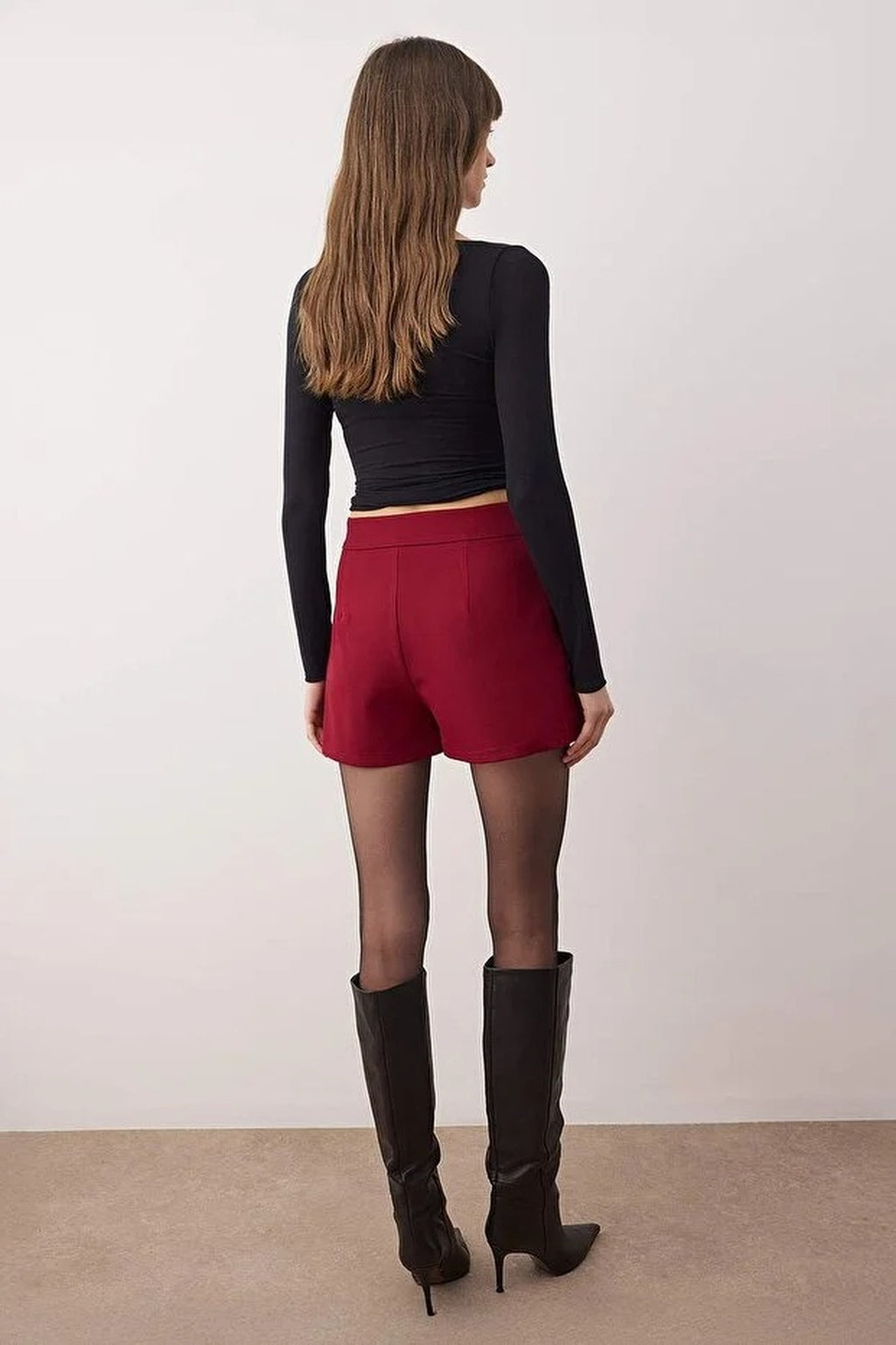 Mini Short Skirt with Button Detail