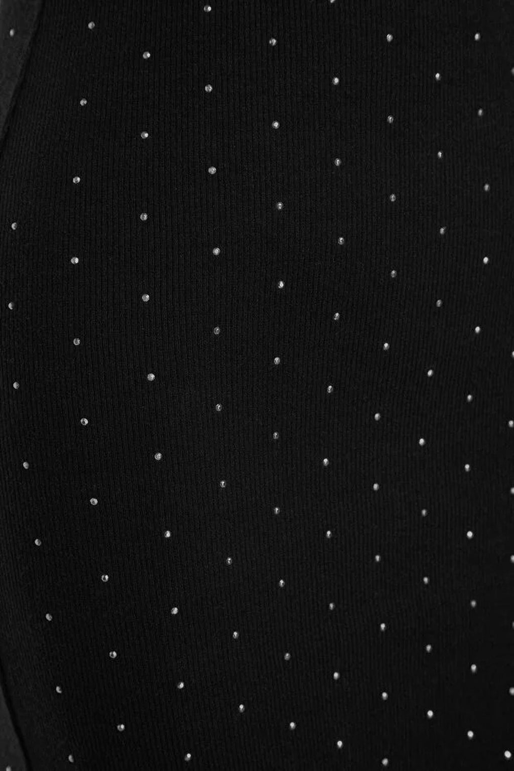 Midi Knit Skirt with Stone Accessory Detail