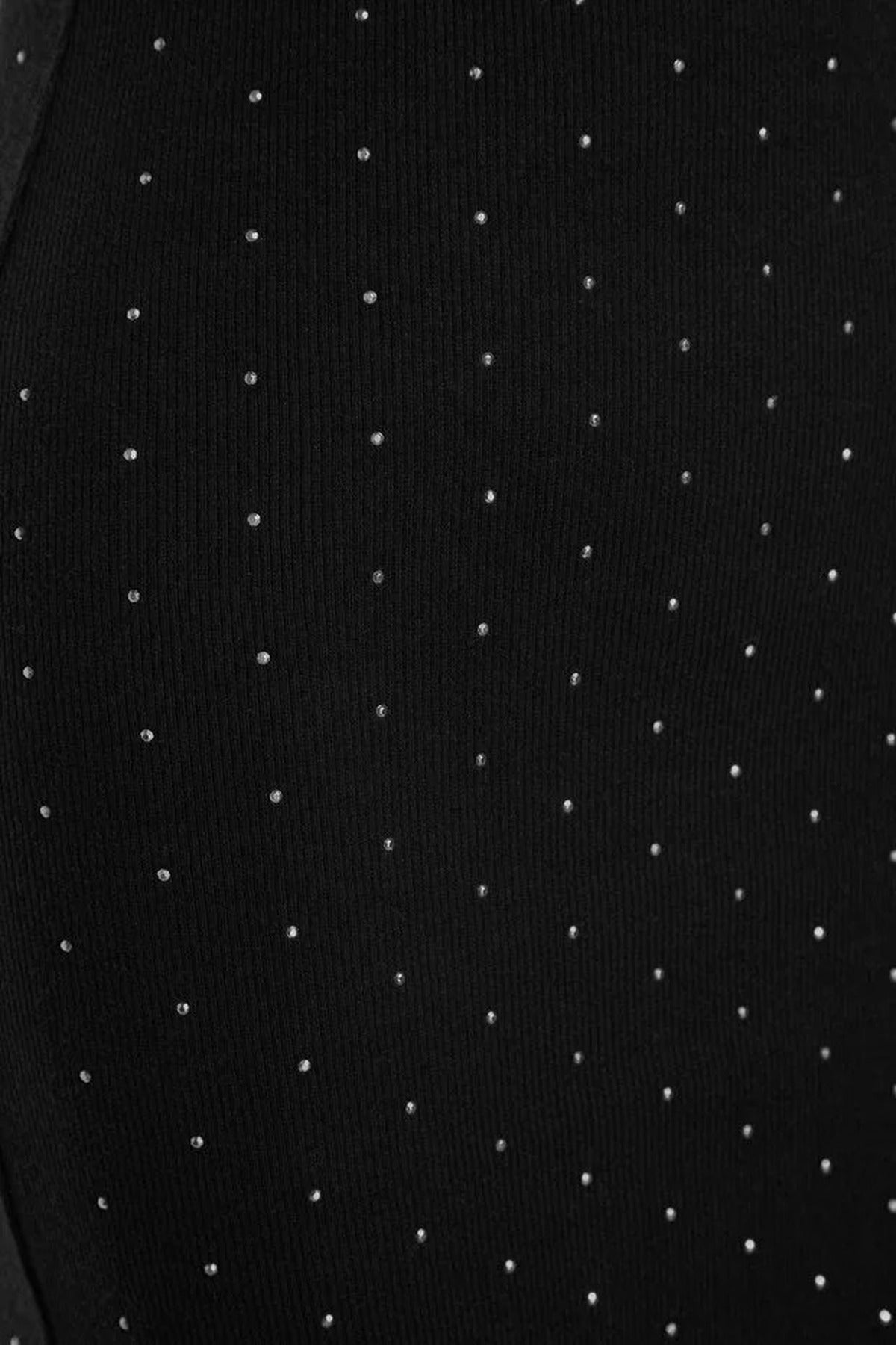 Midi Knit Skirt with Stone Accessory Detail