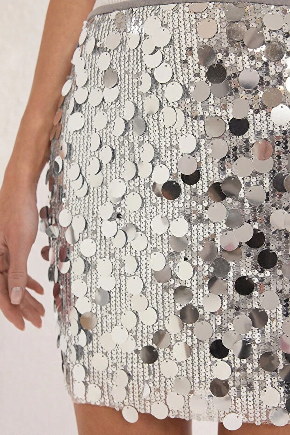 Glittery Sequin Chic Mini Skirt