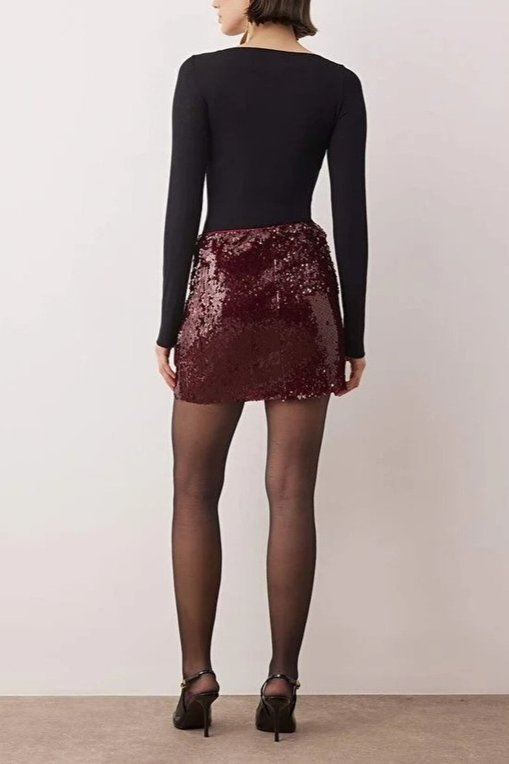Super Mini Knit Sequin Party Skirt
