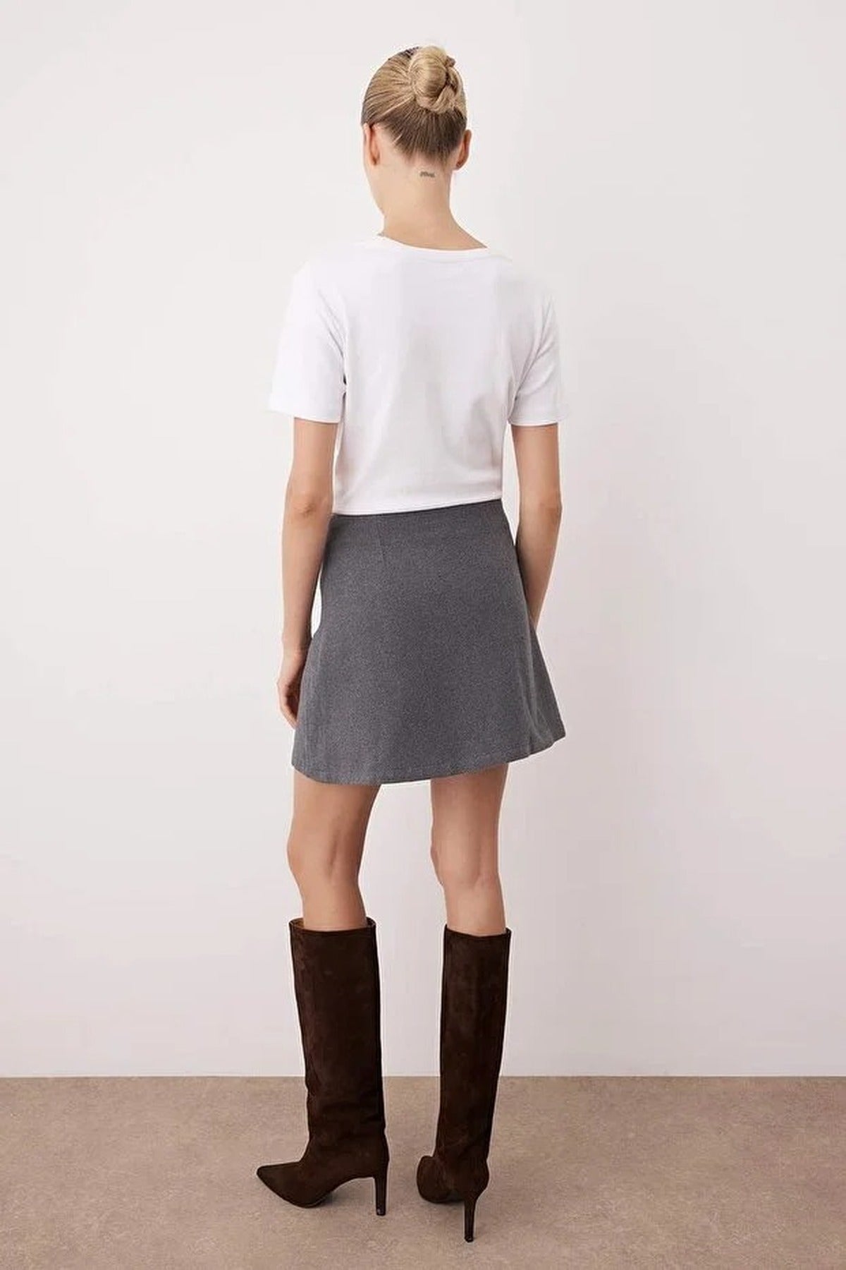 Woven Cashmere Mini Skirt