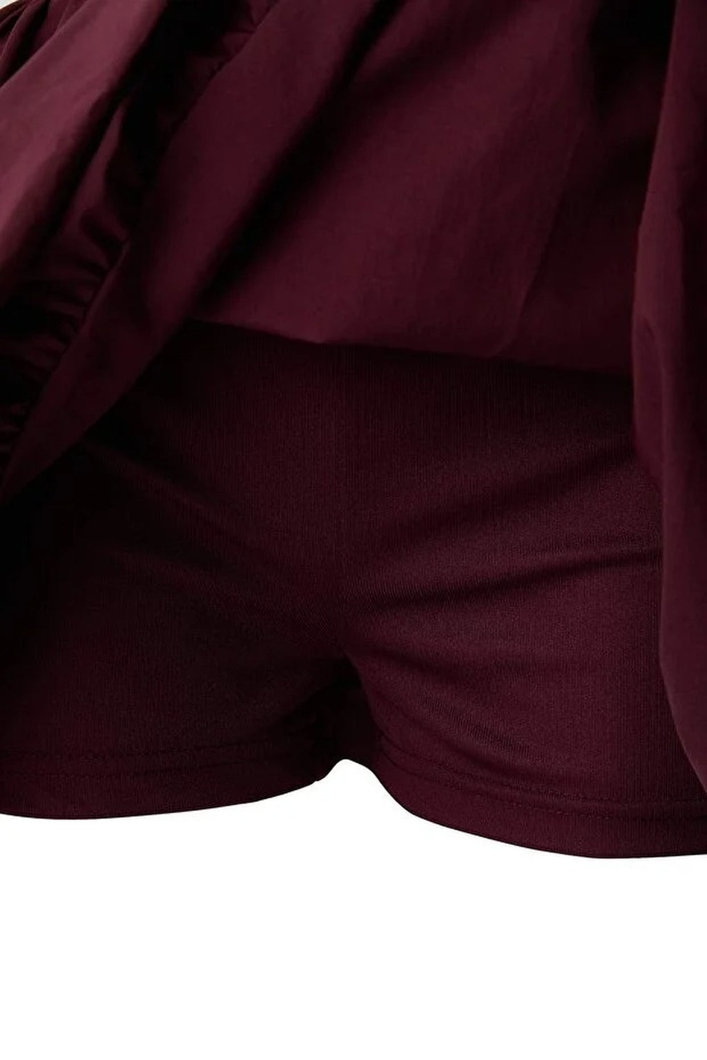 Super Mini Balloon Skirt with Lined Shorts and Belt Detail