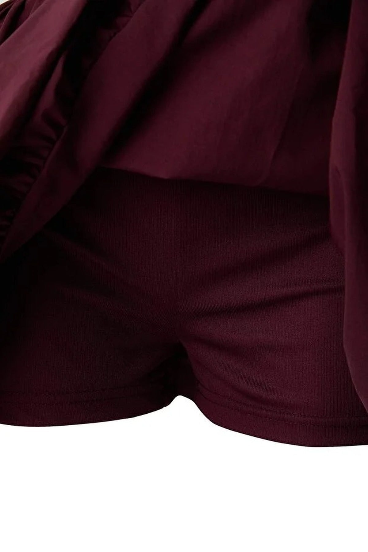 Super Mini Balloon Skirt with Lined Shorts and Belt Detail