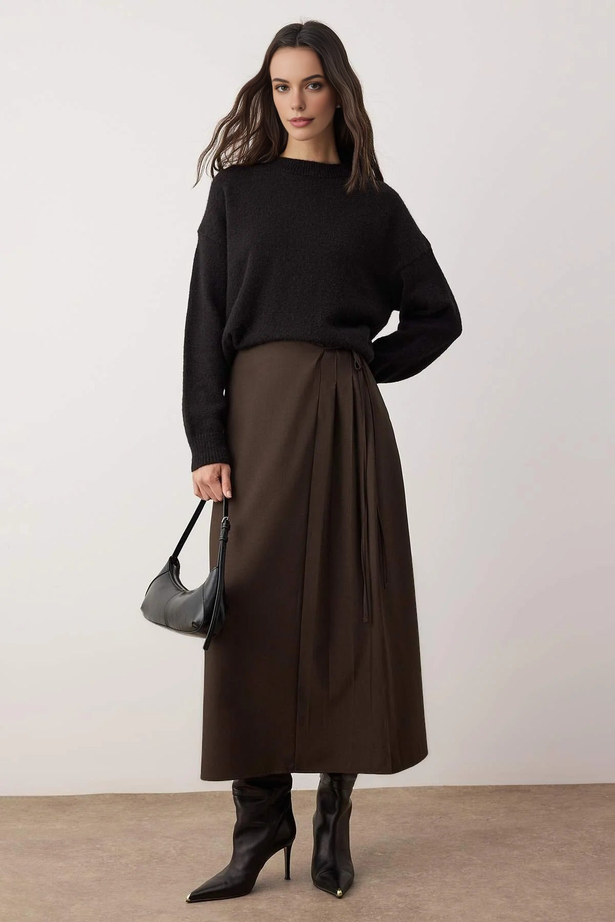 A-line Unlined Woven Maxi Skirt