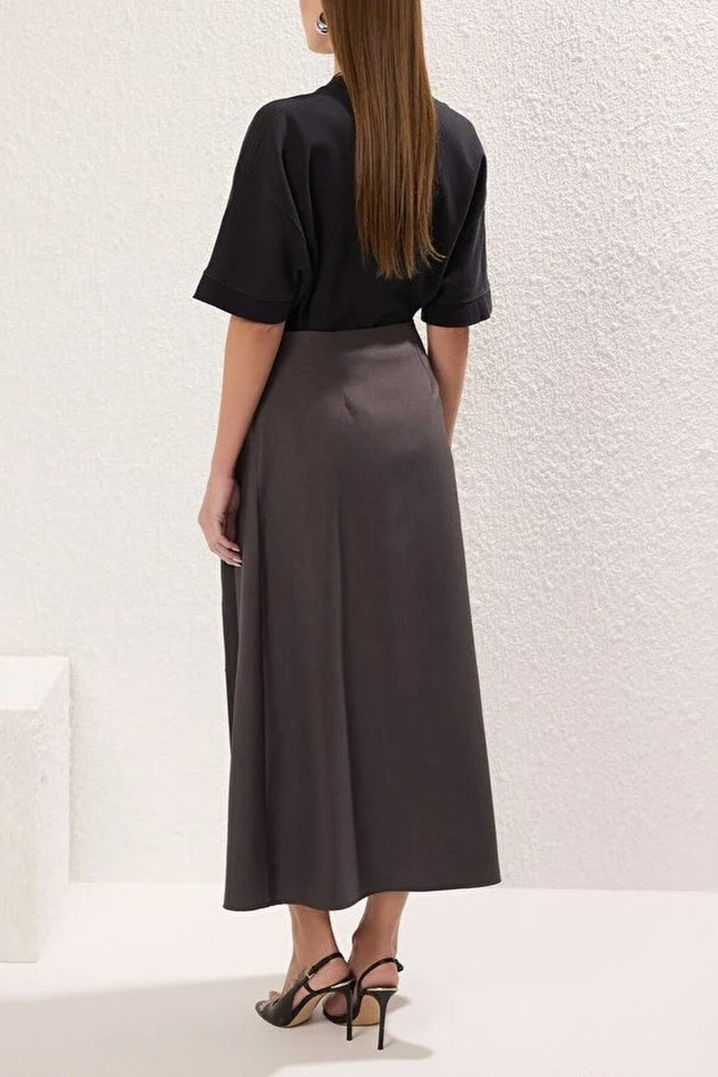 A-line Unlined Woven Maxi Skirt
