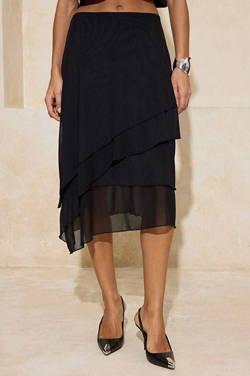 Ruffled Knitted Skirt