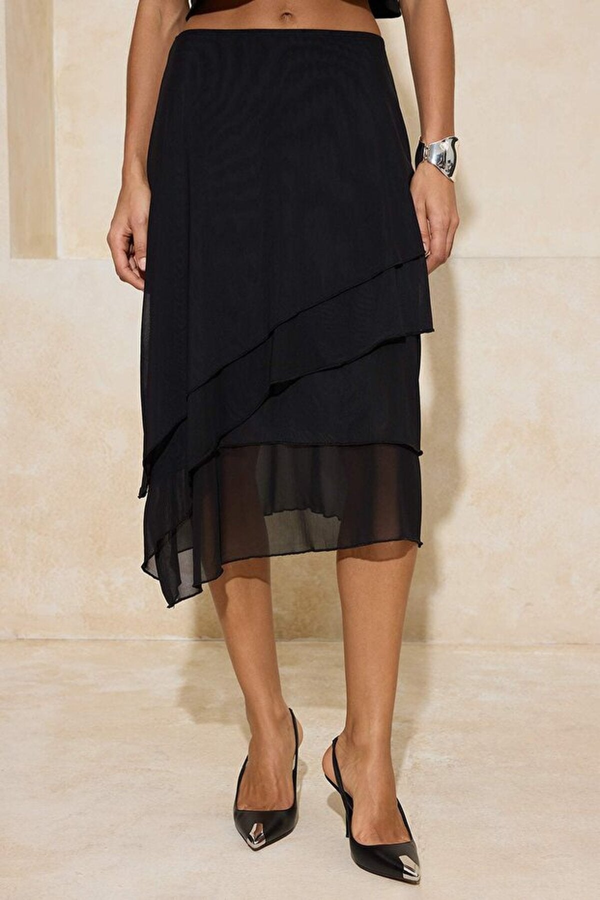Ruffled Knitted Skirt