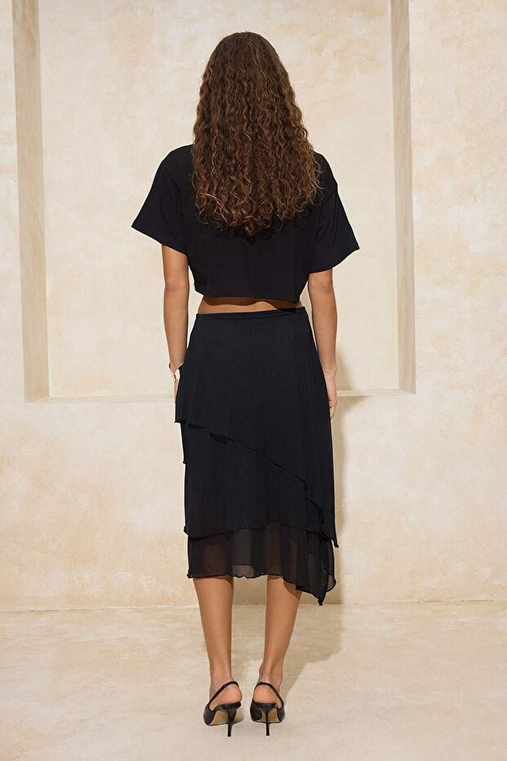 Ruffled Knitted Skirt
