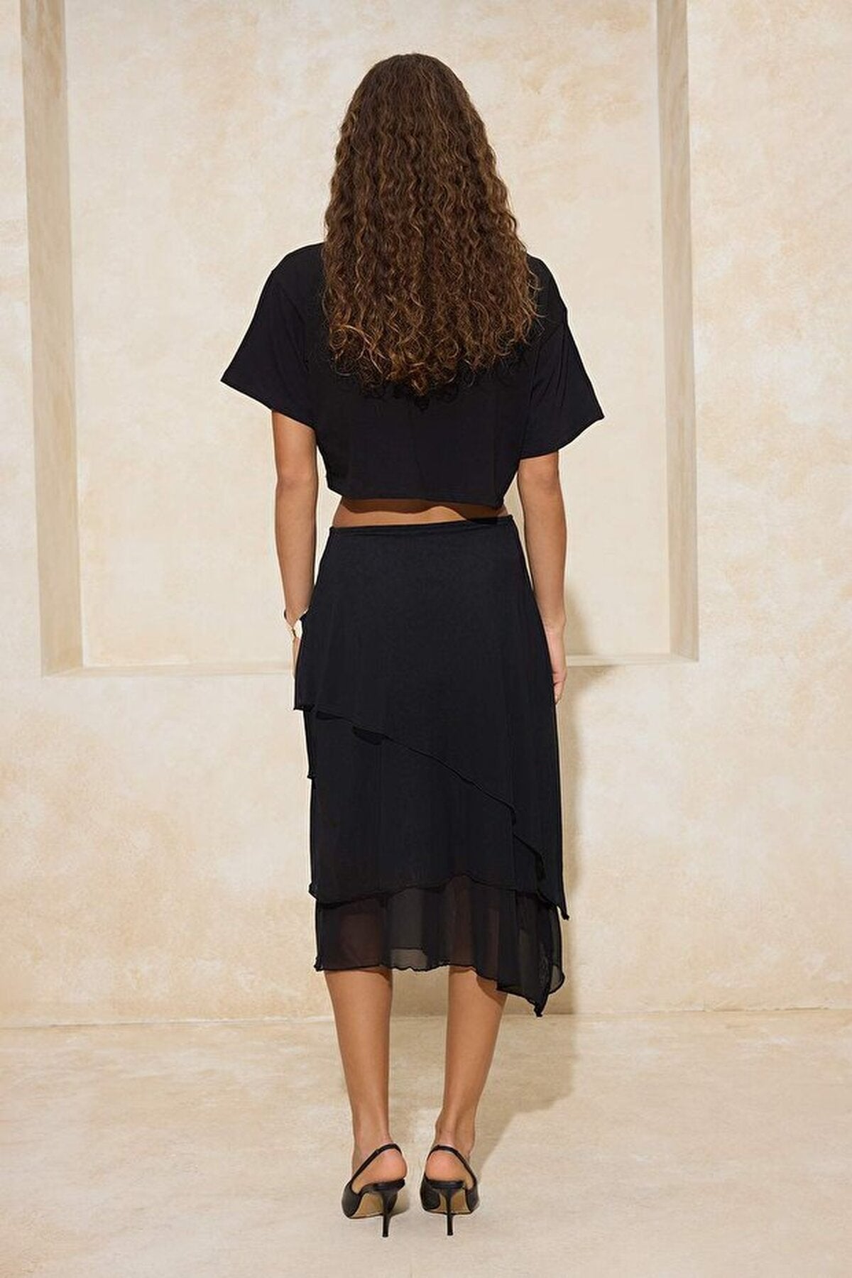 Ruffled Knitted Skirt