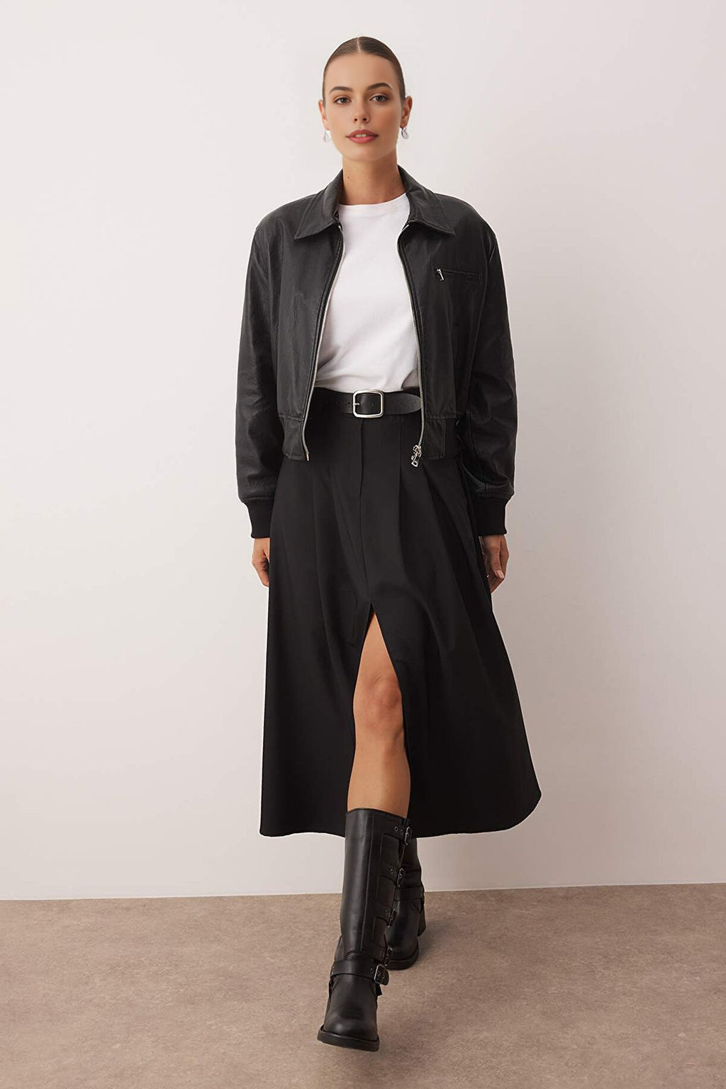 A-line Long Skirt with Slit