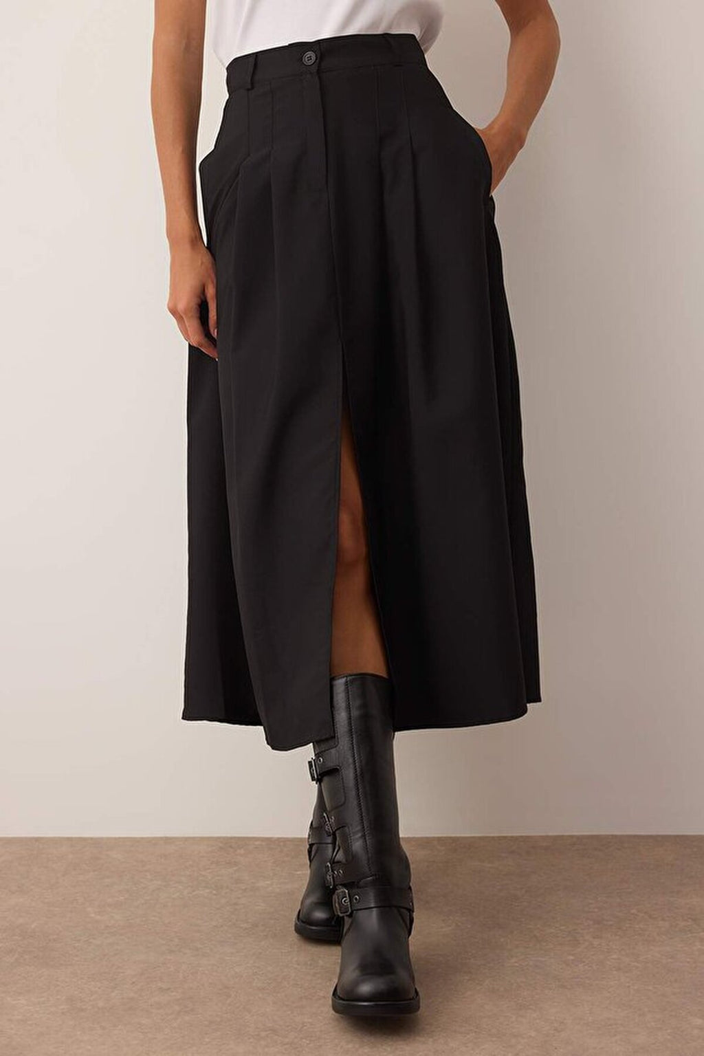 A-line Long Skirt with Slit