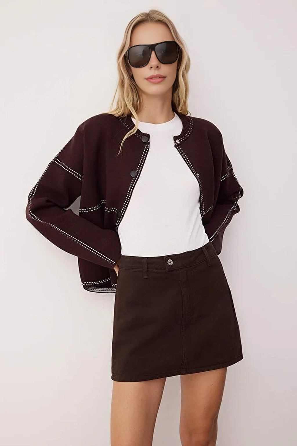 High Waist Mini Denim Short Skirt