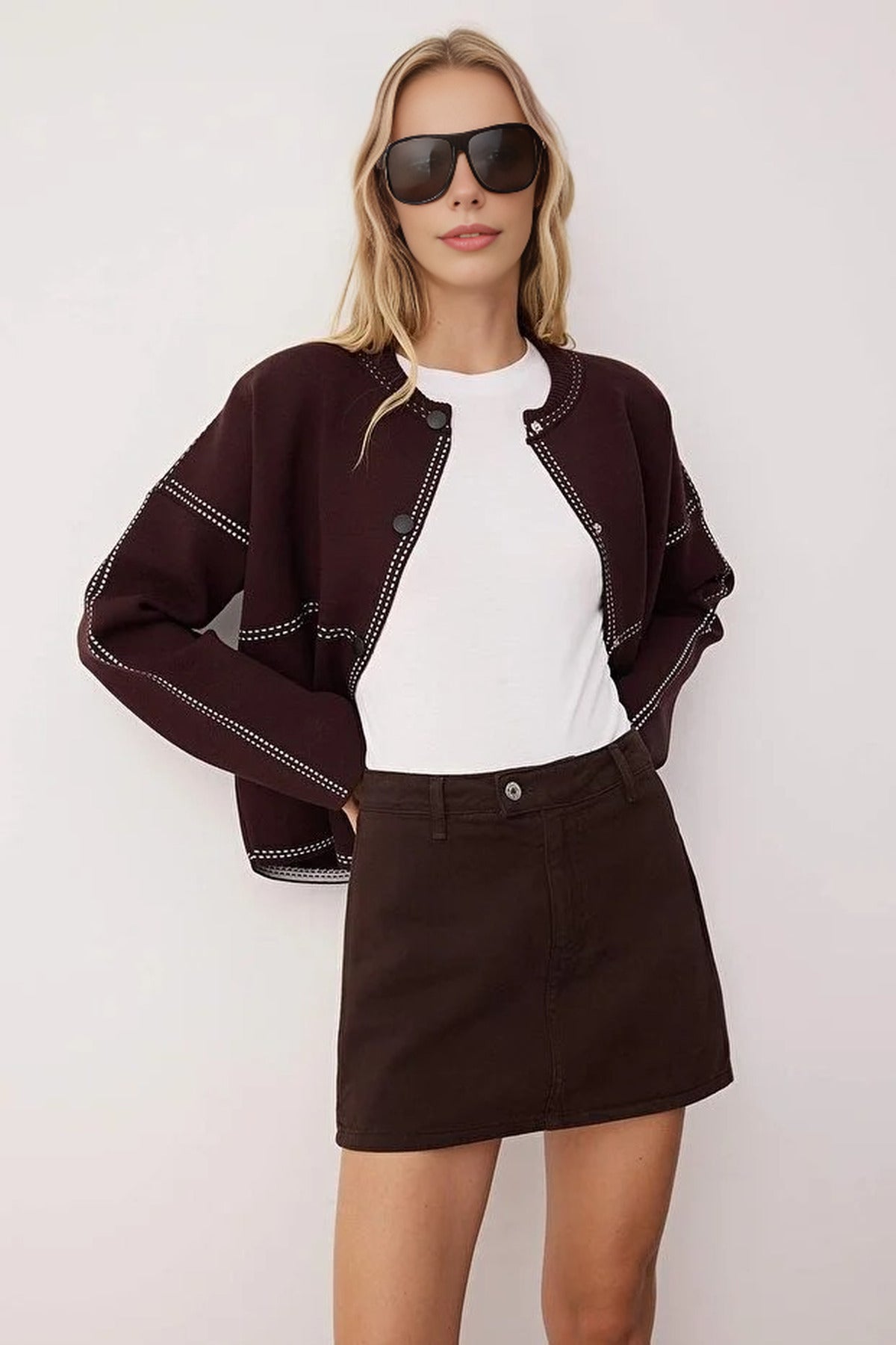 High Waist Mini Denim Short Skirt