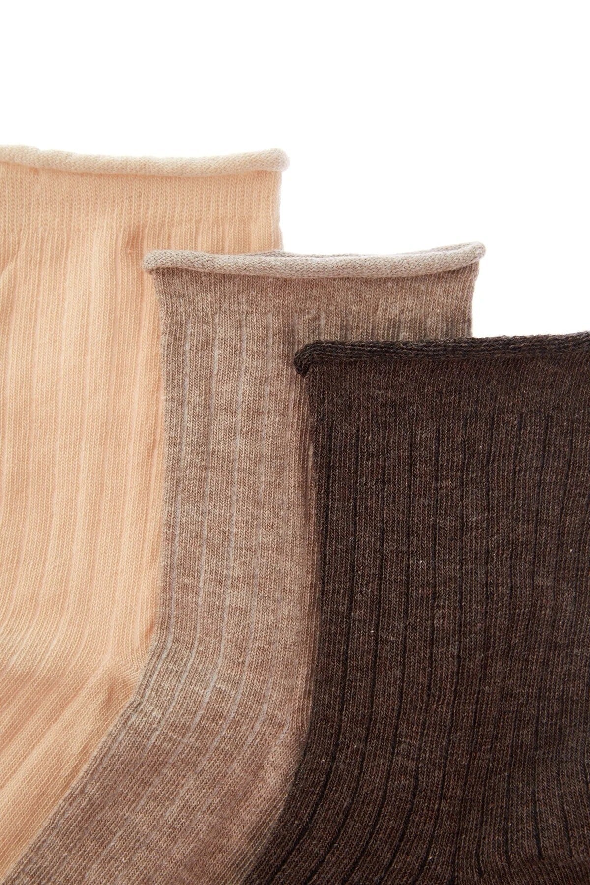 3-Pack Cotton Knit Ankle Socks