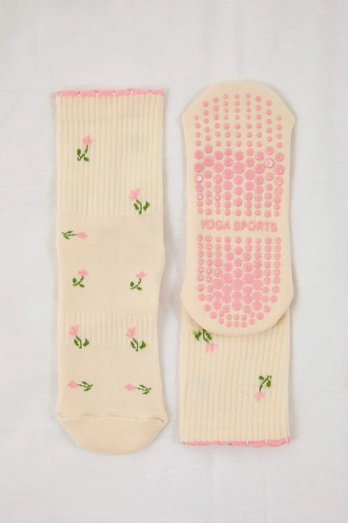 Patterned Non-Slip Yoga Knit Socks