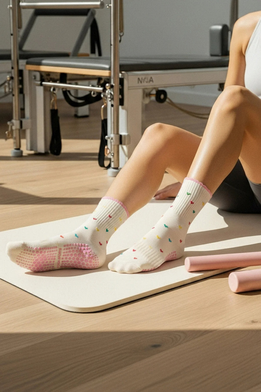 Patterned Non-Slip Yoga Knit Socks