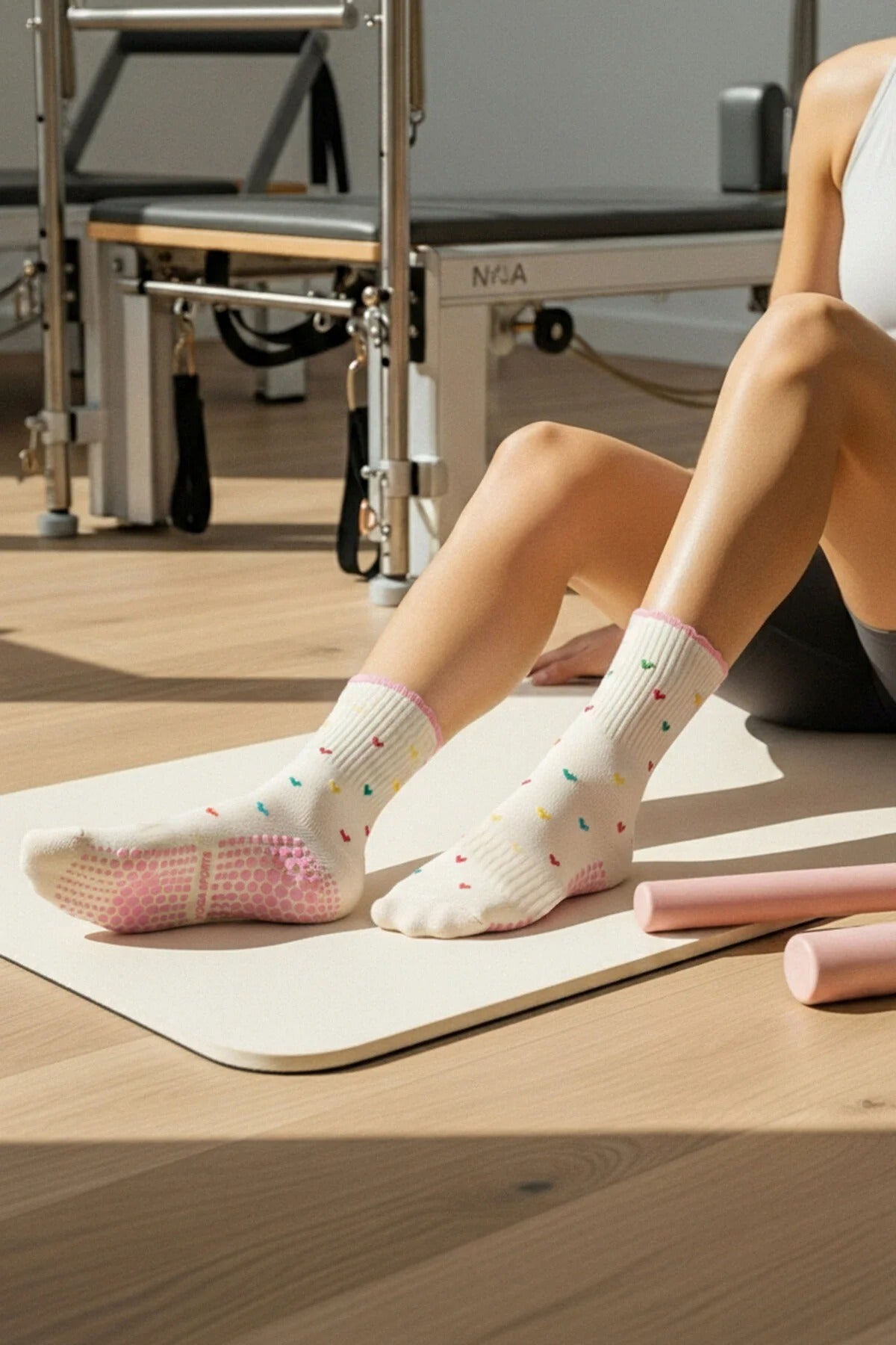 Patterned Non-Slip Yoga Knit Socks