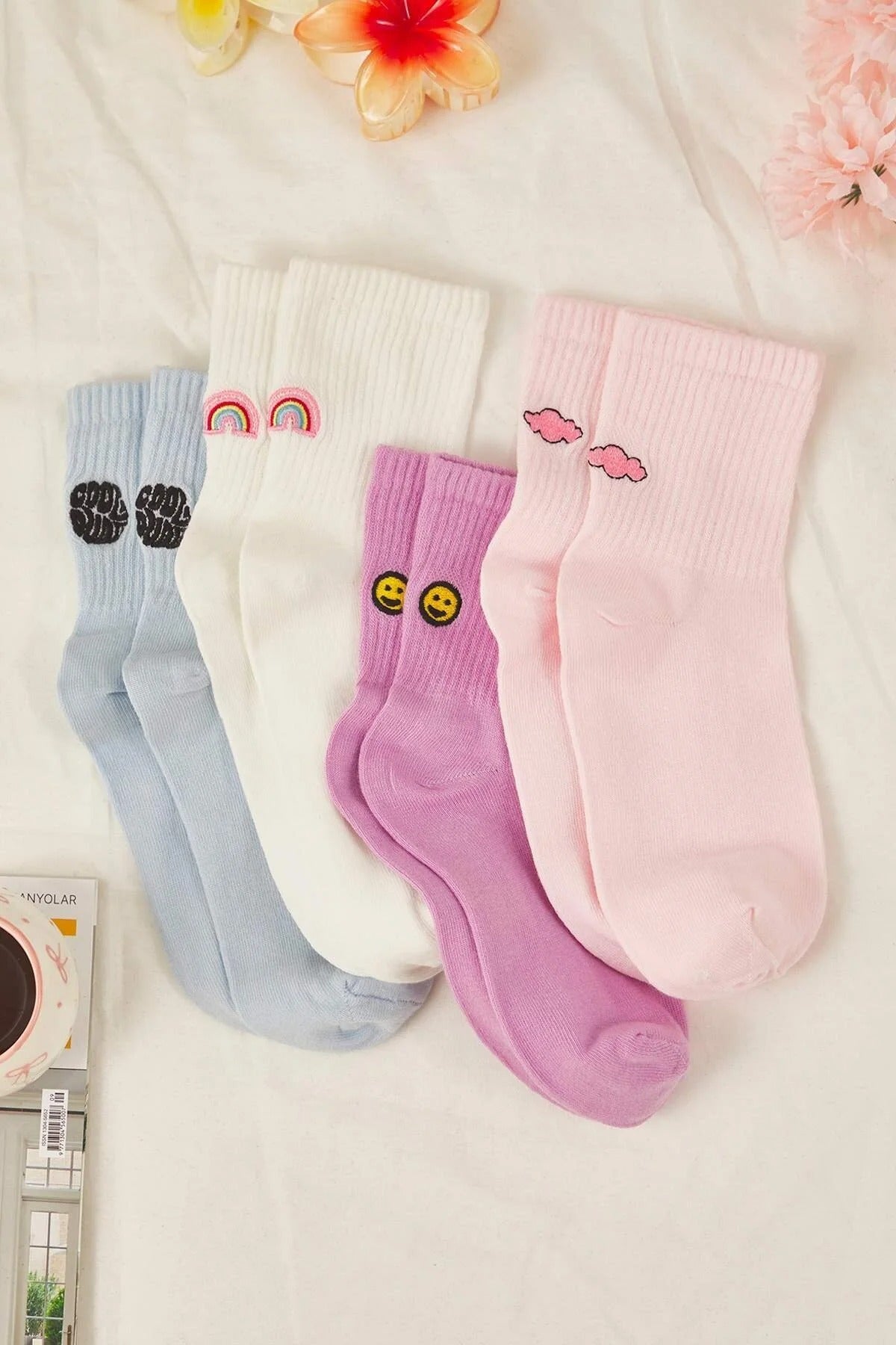 4-Pack Cotton Knit Socks
