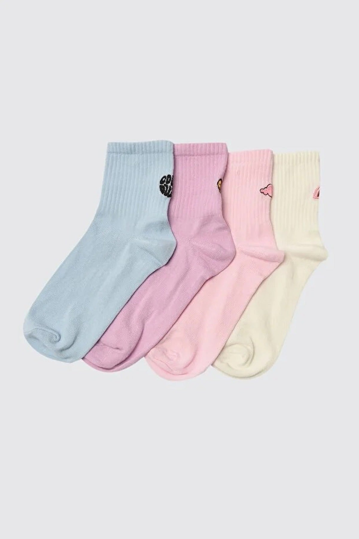 4-Pack Cotton Knit Socks