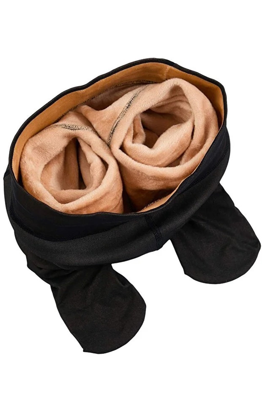 Fur-Lined Thermal Knit Socks