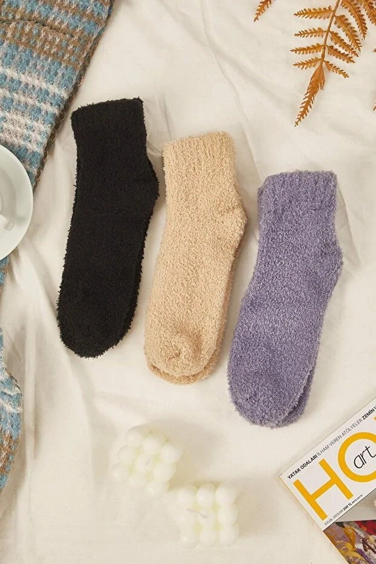 3-Pack Thick Warm Terry Knit Socks
