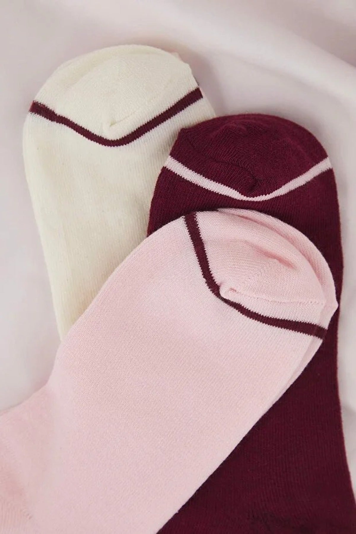 3-Pack Cotton Striped Jacquard Knit Socks