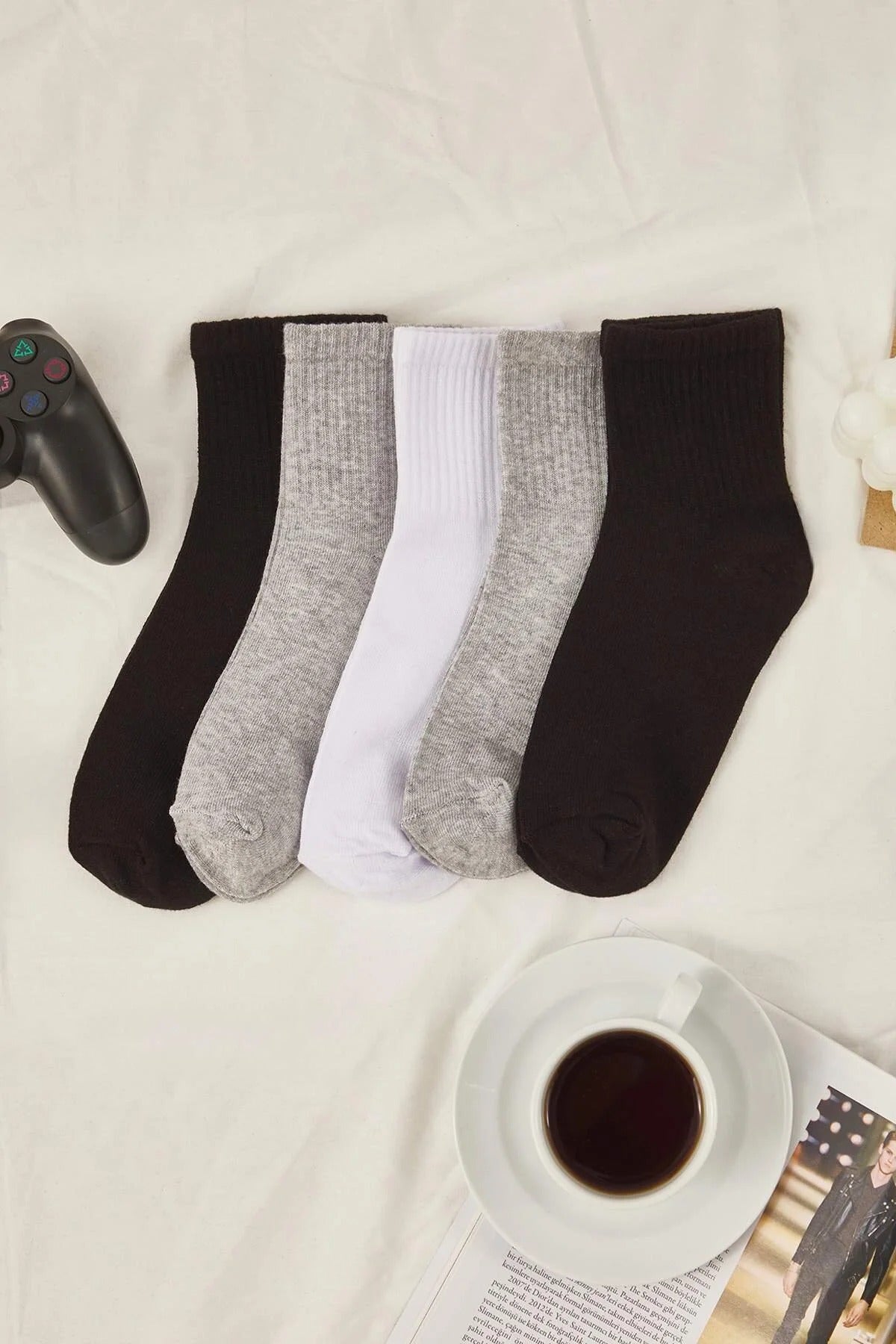 5-Pack Cotton Knit Socks