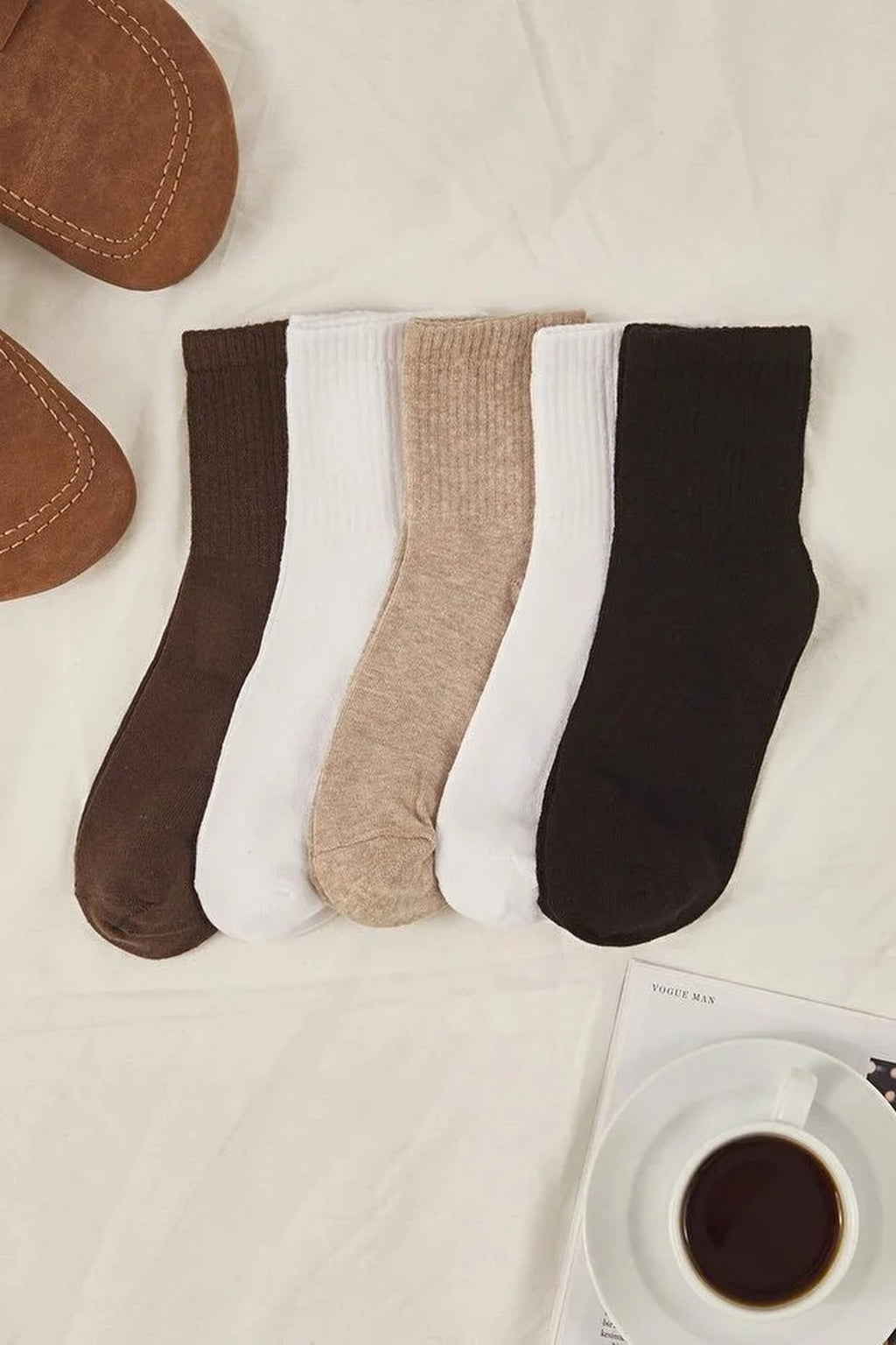5-Pack Cotton Knit Socks