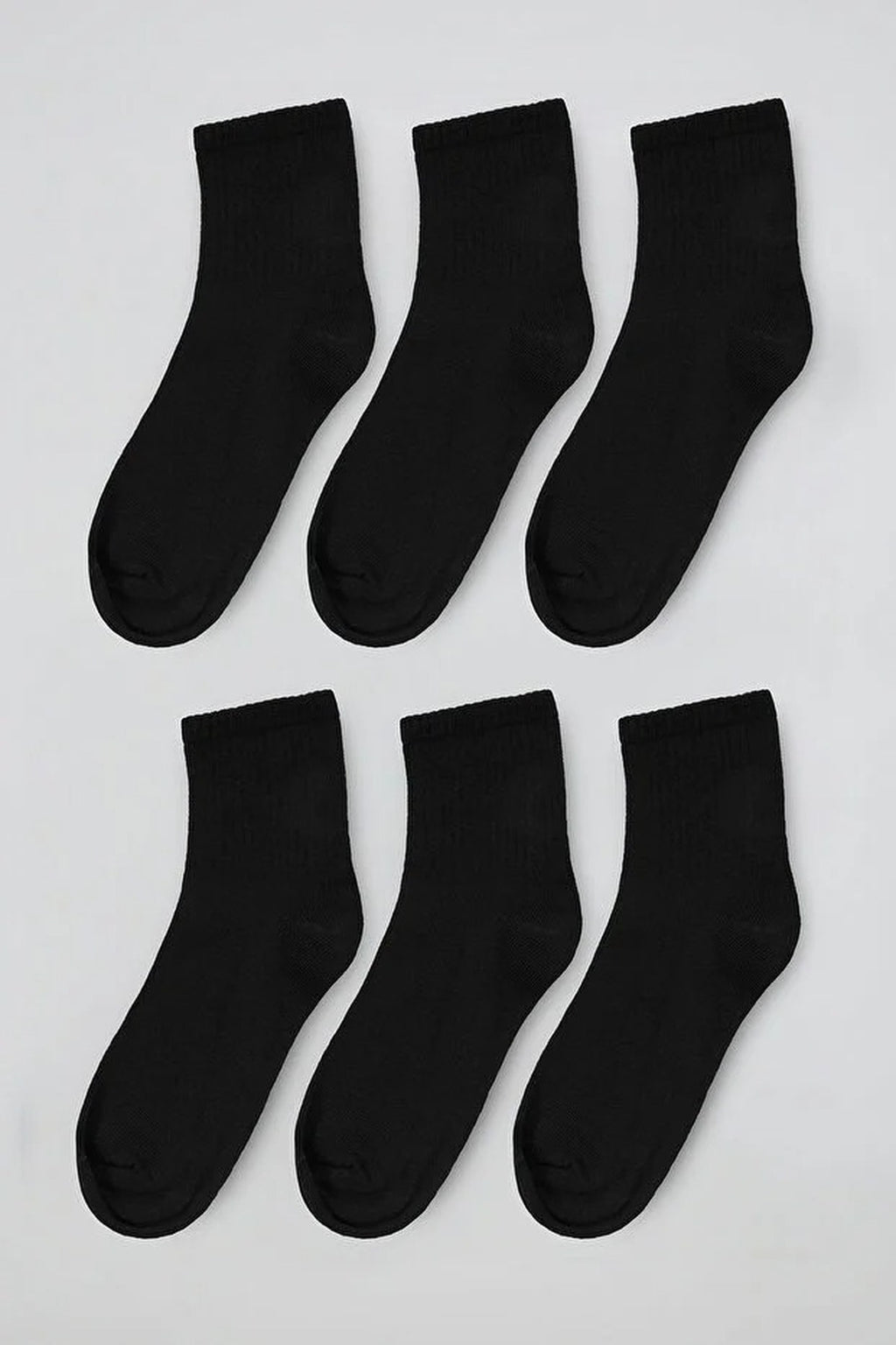 6-Pack Cotton Ribbed Knit Socks