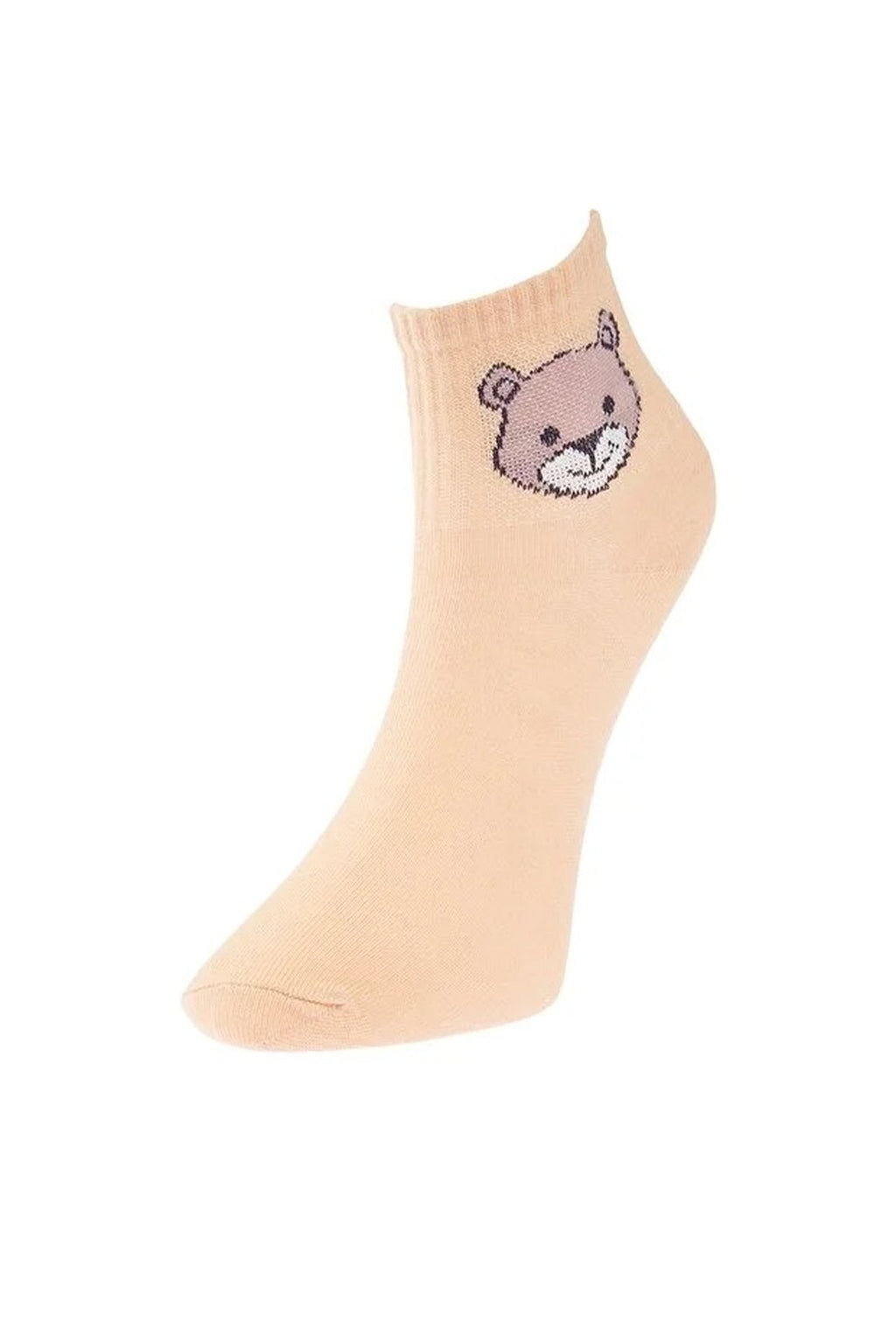 5-Pack Cotton Teddy Bear Knit Socks