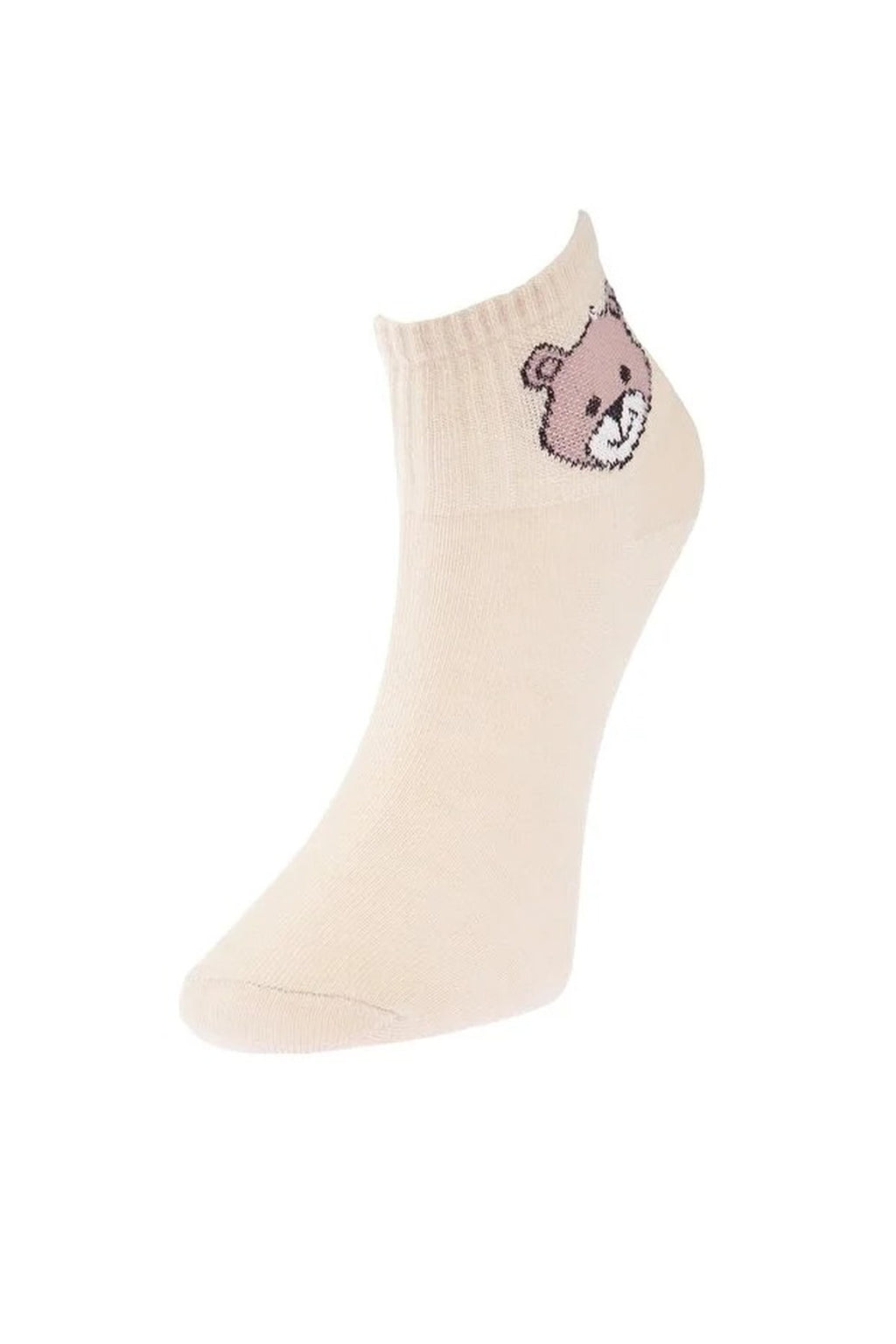 5-Pack Cotton Teddy Bear Knit Socks