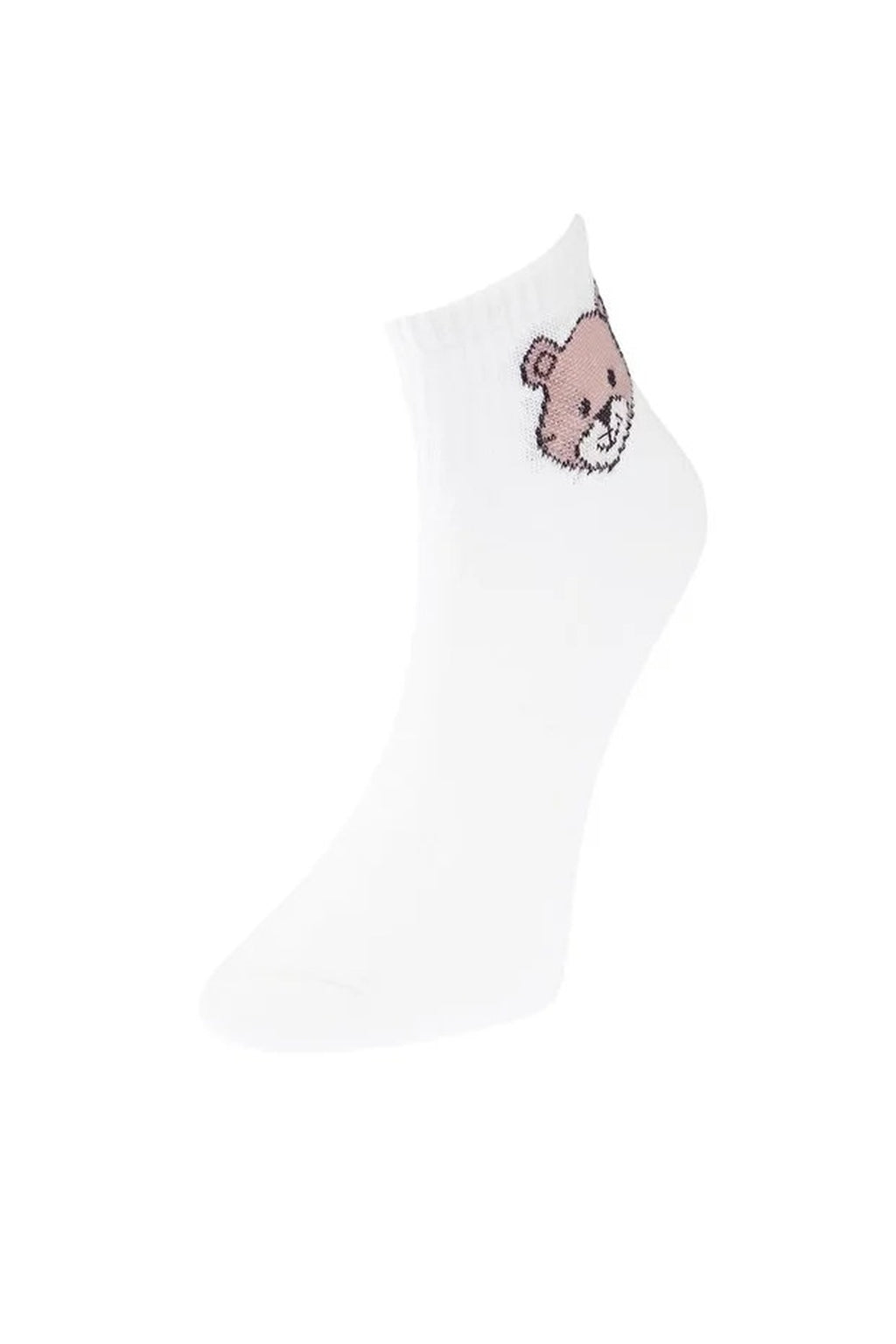 5-Pack Cotton Teddy Bear Knit Socks