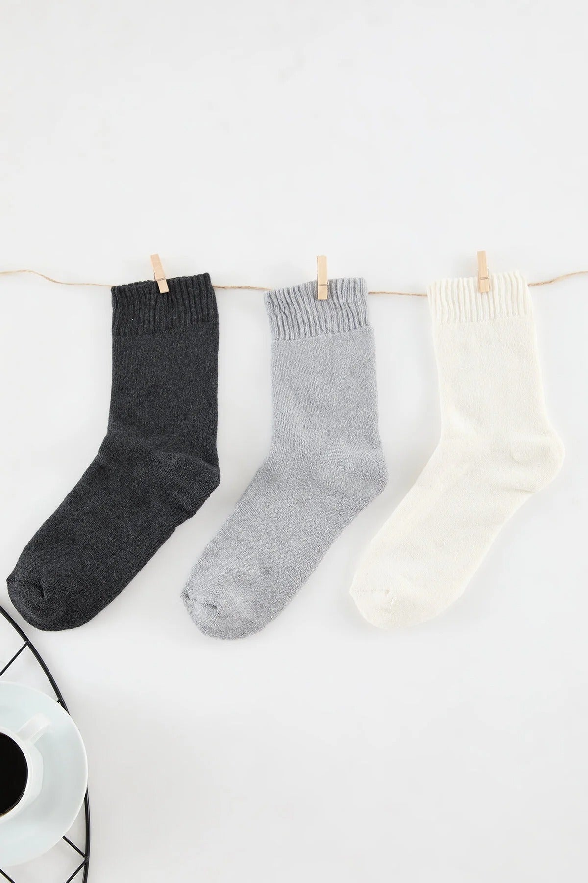 3-Pack Thick Terry Knit Socks