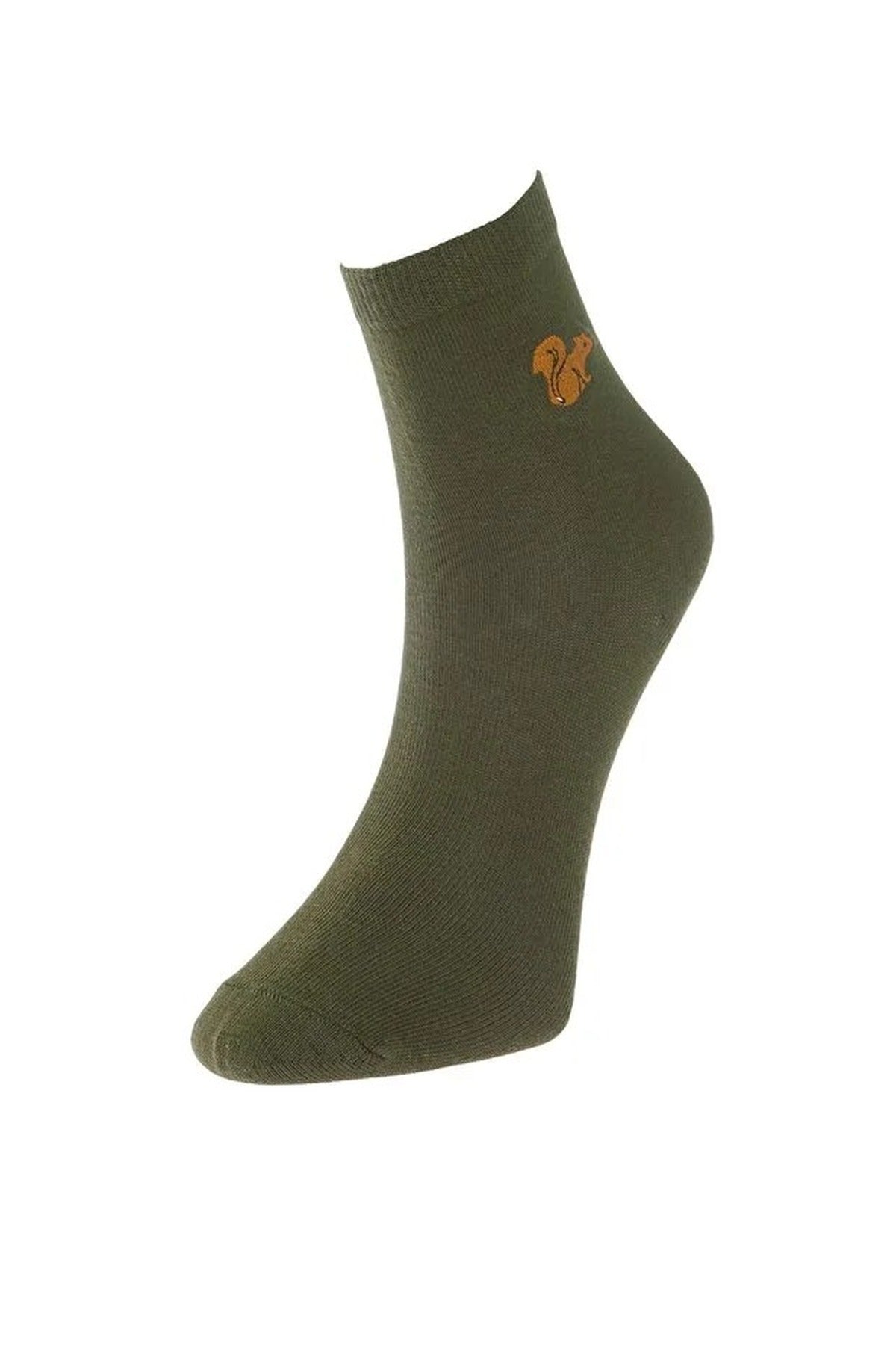 3-Pack Cotton Animal Embroidered Knit Socks