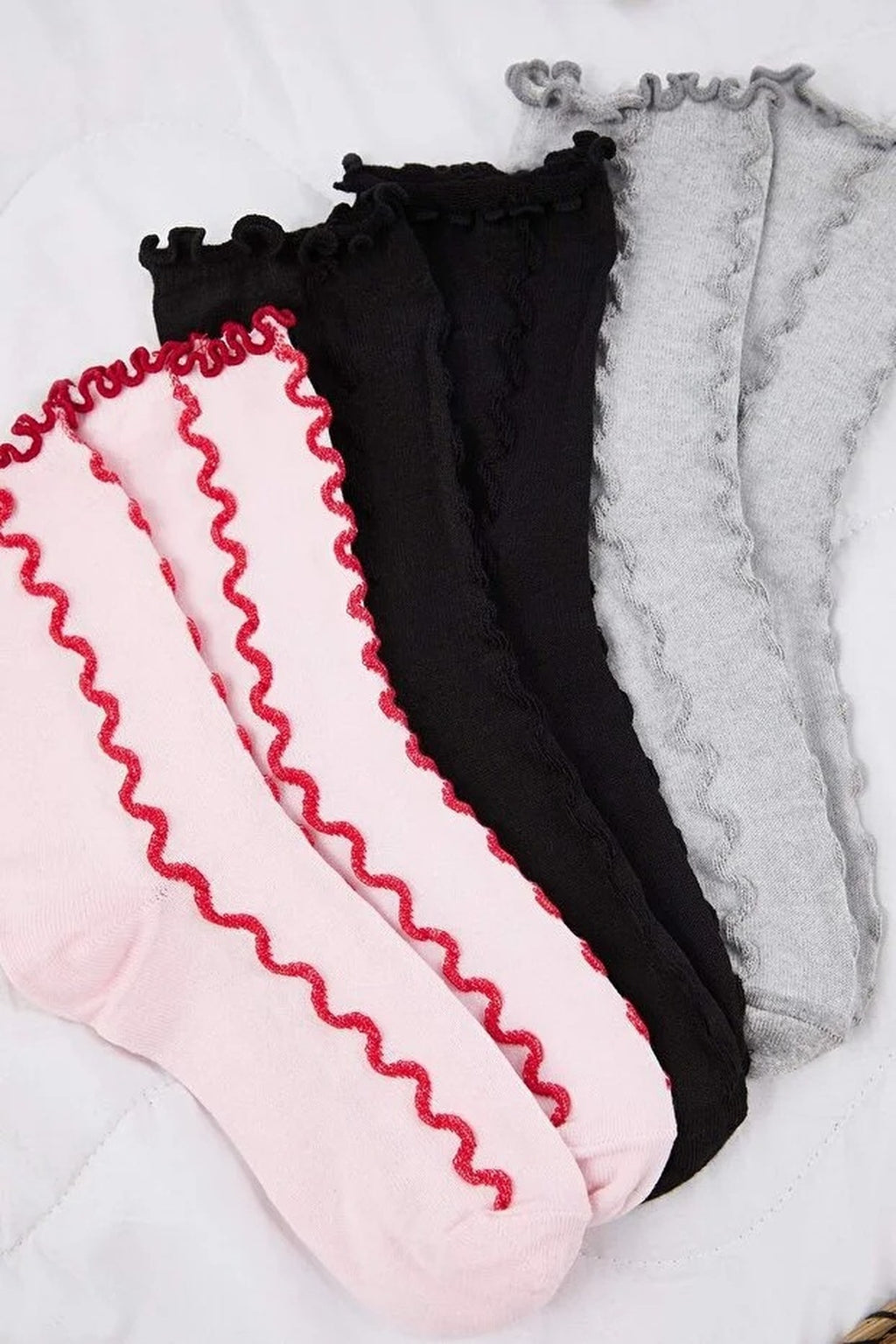 3-Pack Stripe Jacquard Knit Socks