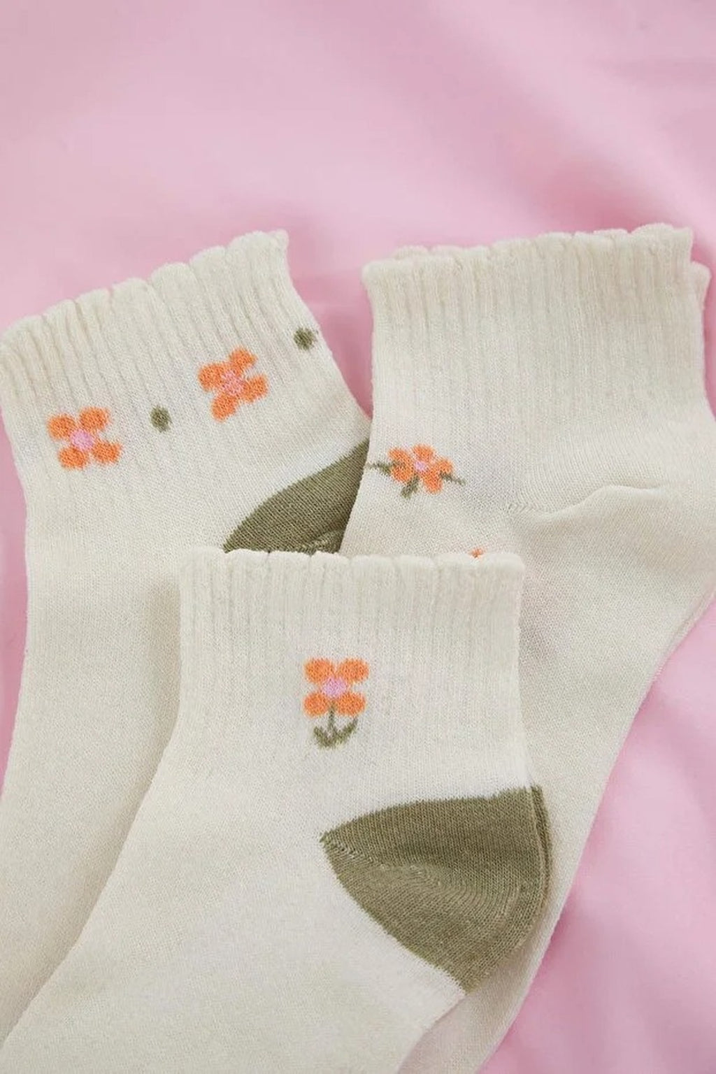 3-Pack Floral Jacquard Knit Socks