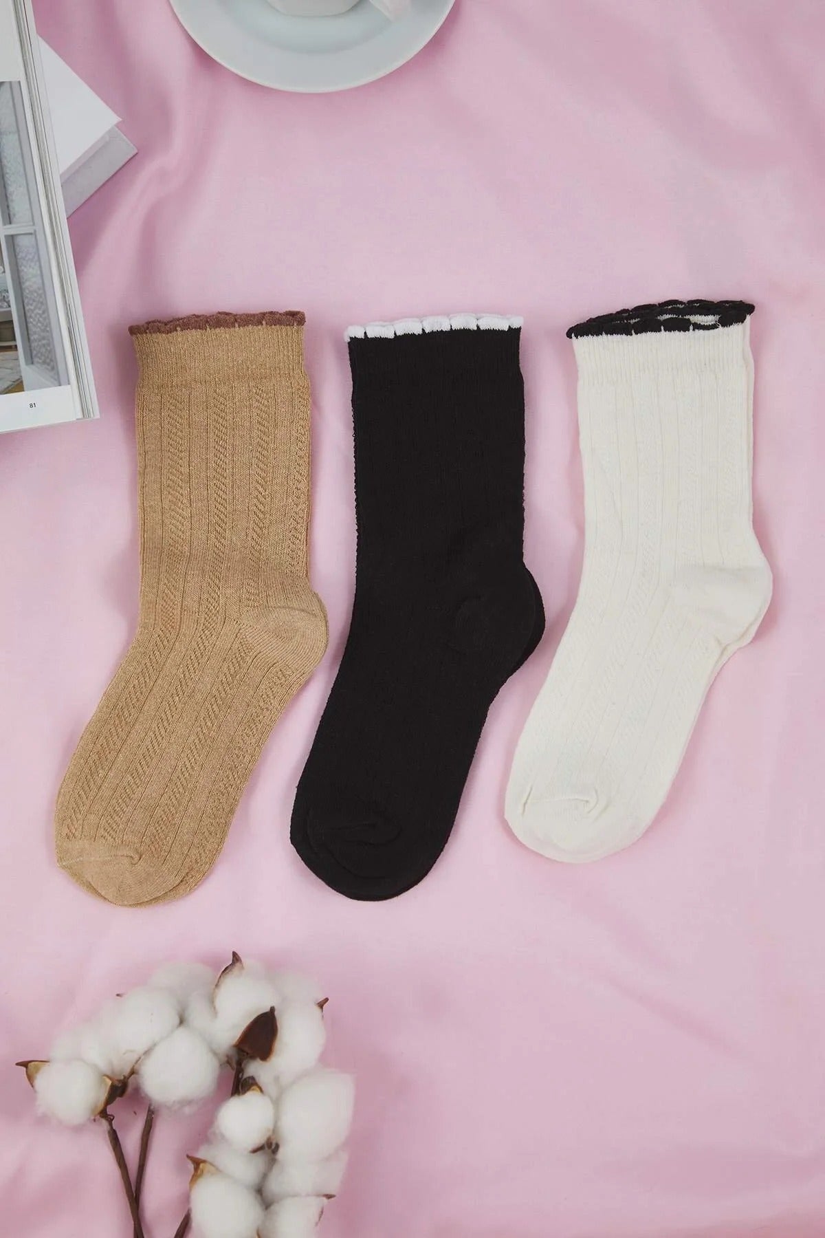 3-Pack Jacquard Knit Socks