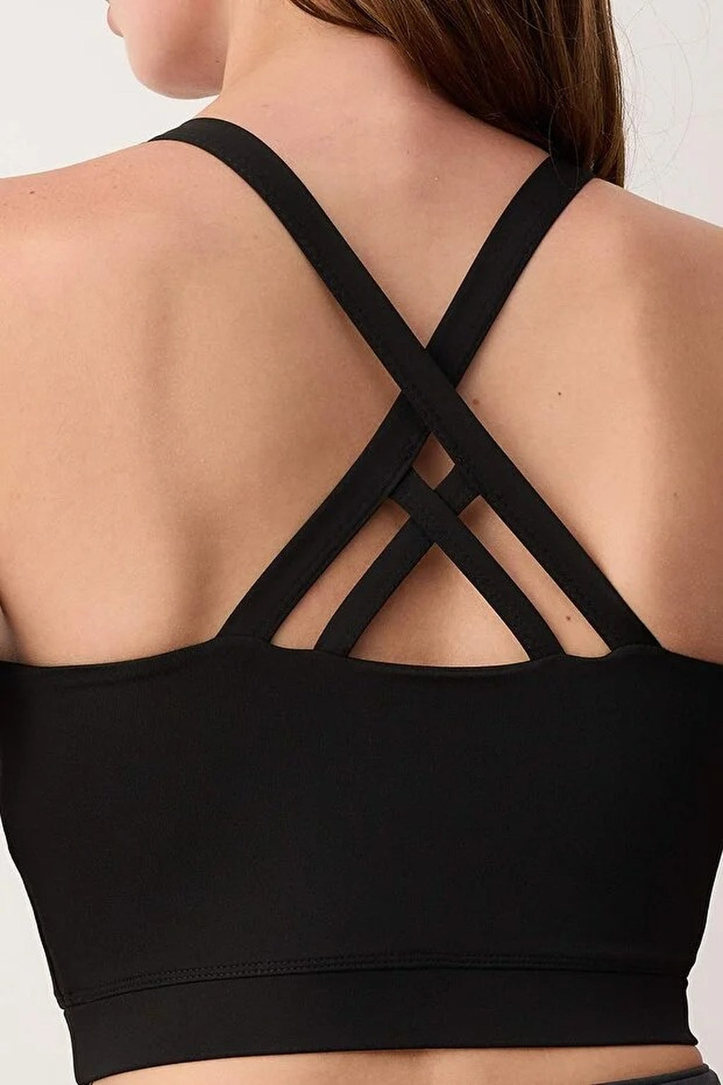 Scuba Fabric Supported Knitted Sports Bra