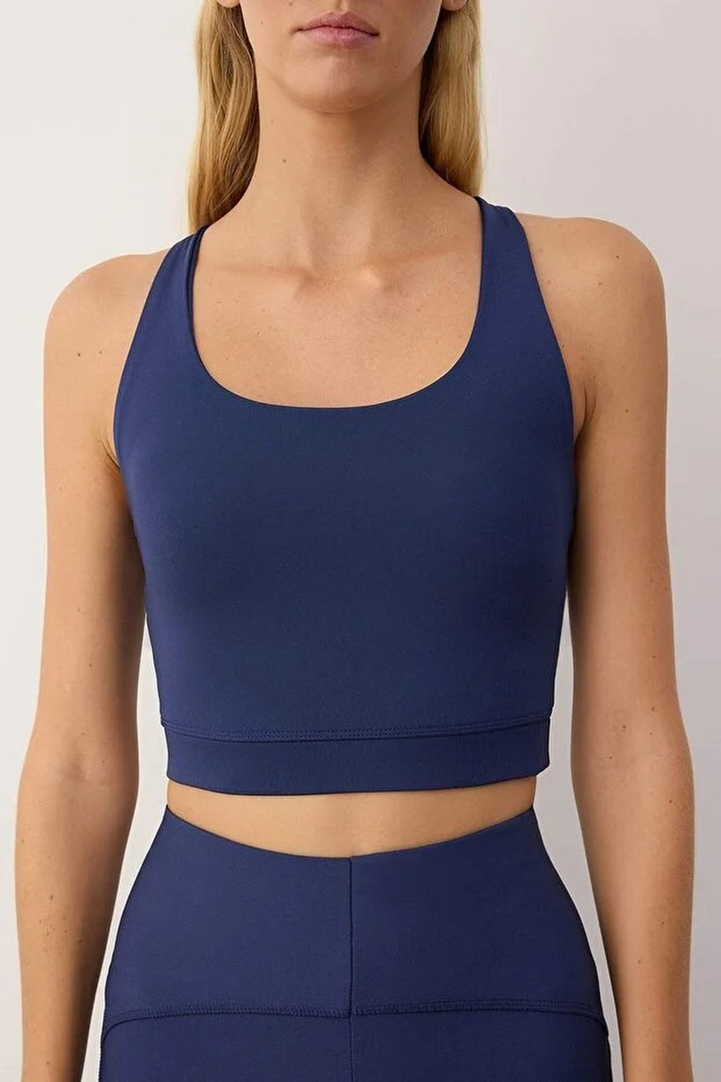 Scuba Fabric Supported Knitted Sports Bra
