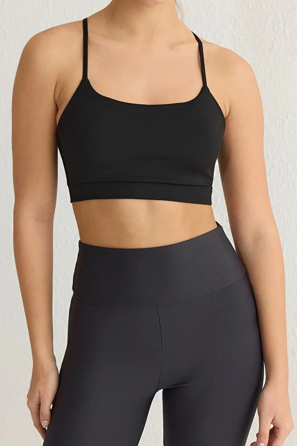 Supportive Knitted Sports Bra with Cut Out Detail