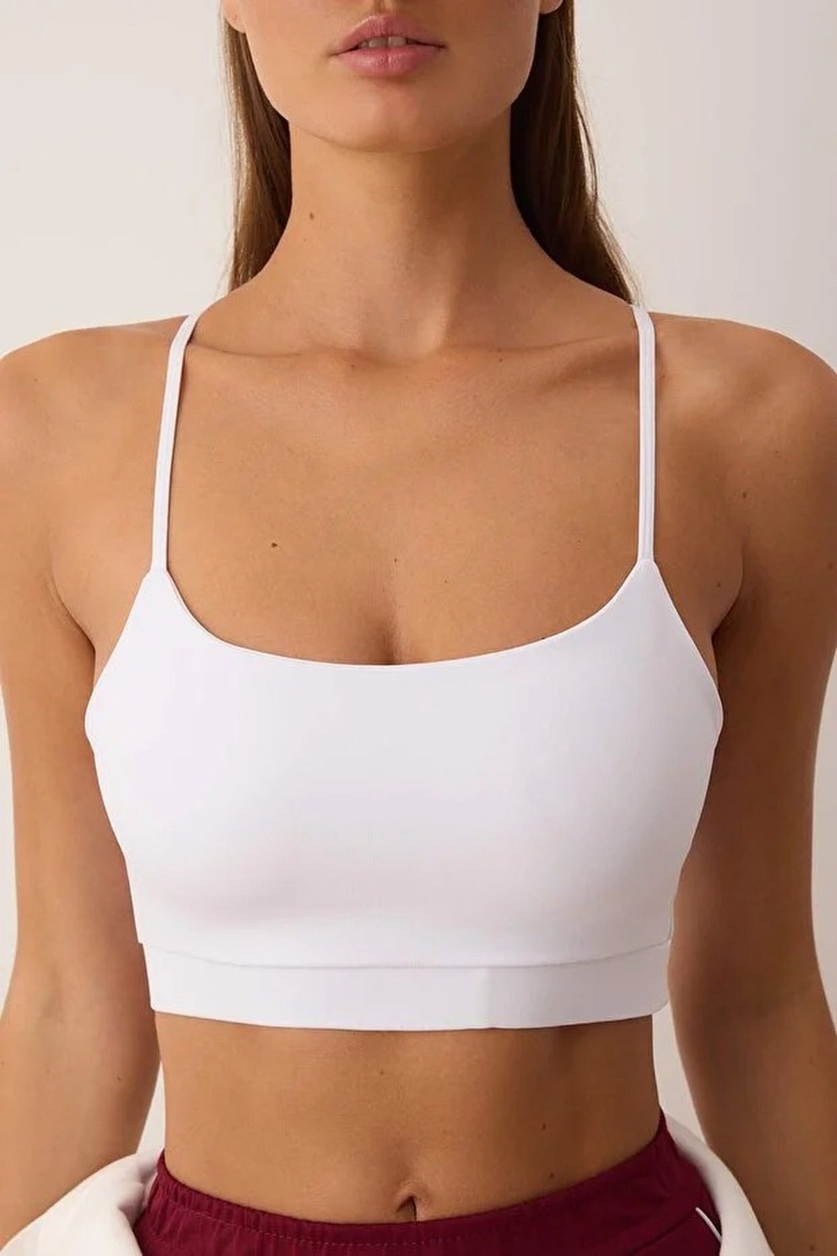 Supportive Knitted Sports Bra with Cut Out Detail