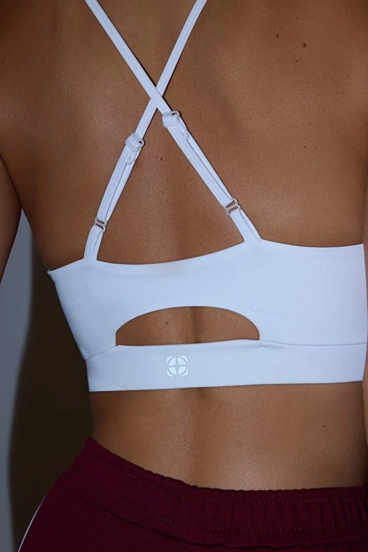 Supportive Knitted Sports Bra with Cut Out Detail