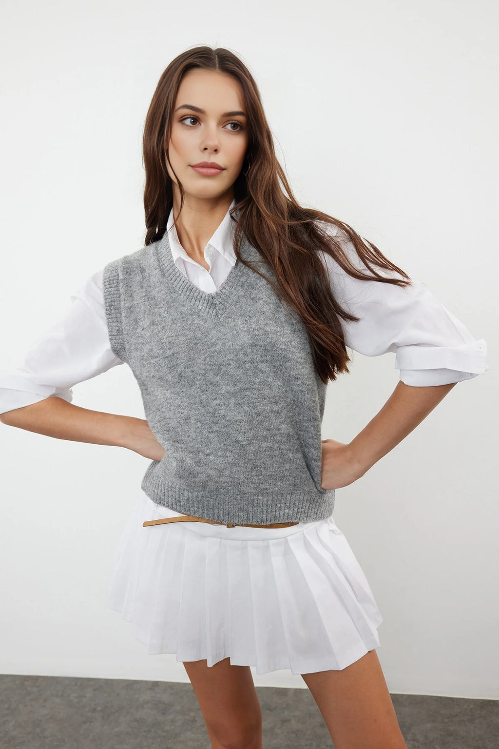 Woolen Fitted Knit Sweater