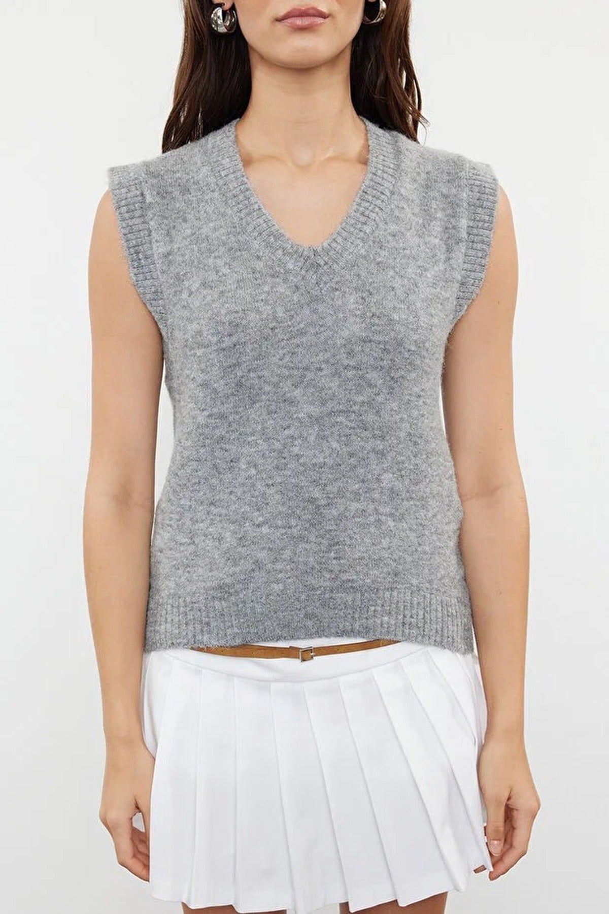 Woolen Fitted Knit Sweater