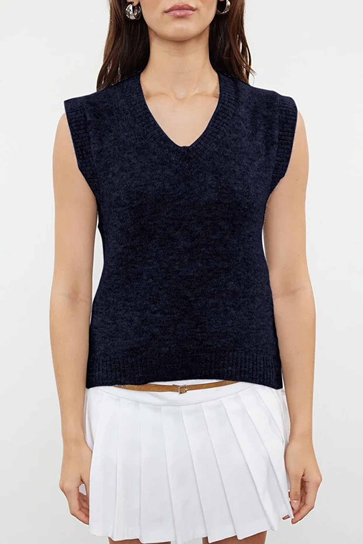 Woolen Fitted Knit Sweater