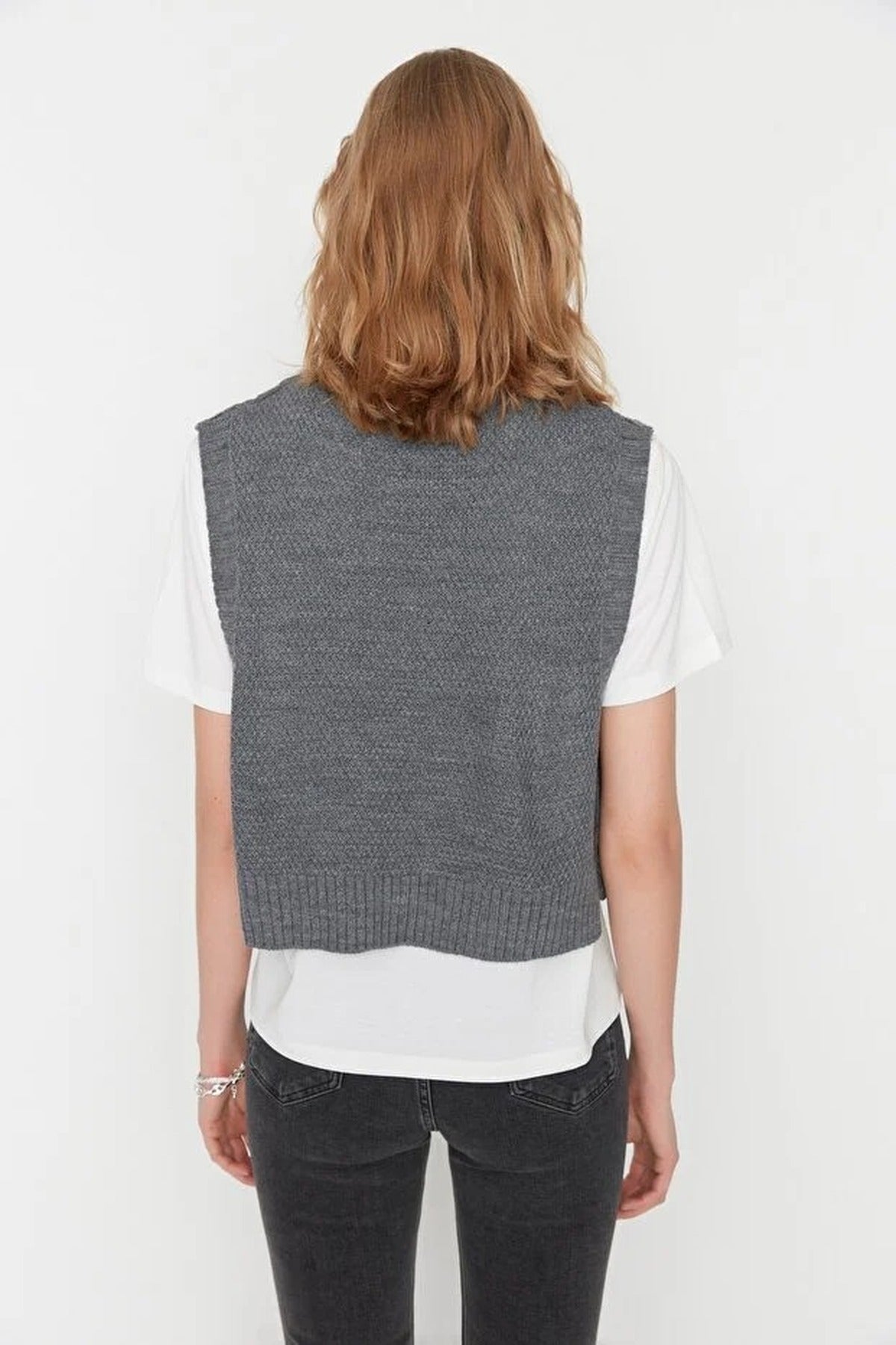 Crop Knit Sweater with Side Ribbon Tie Detail