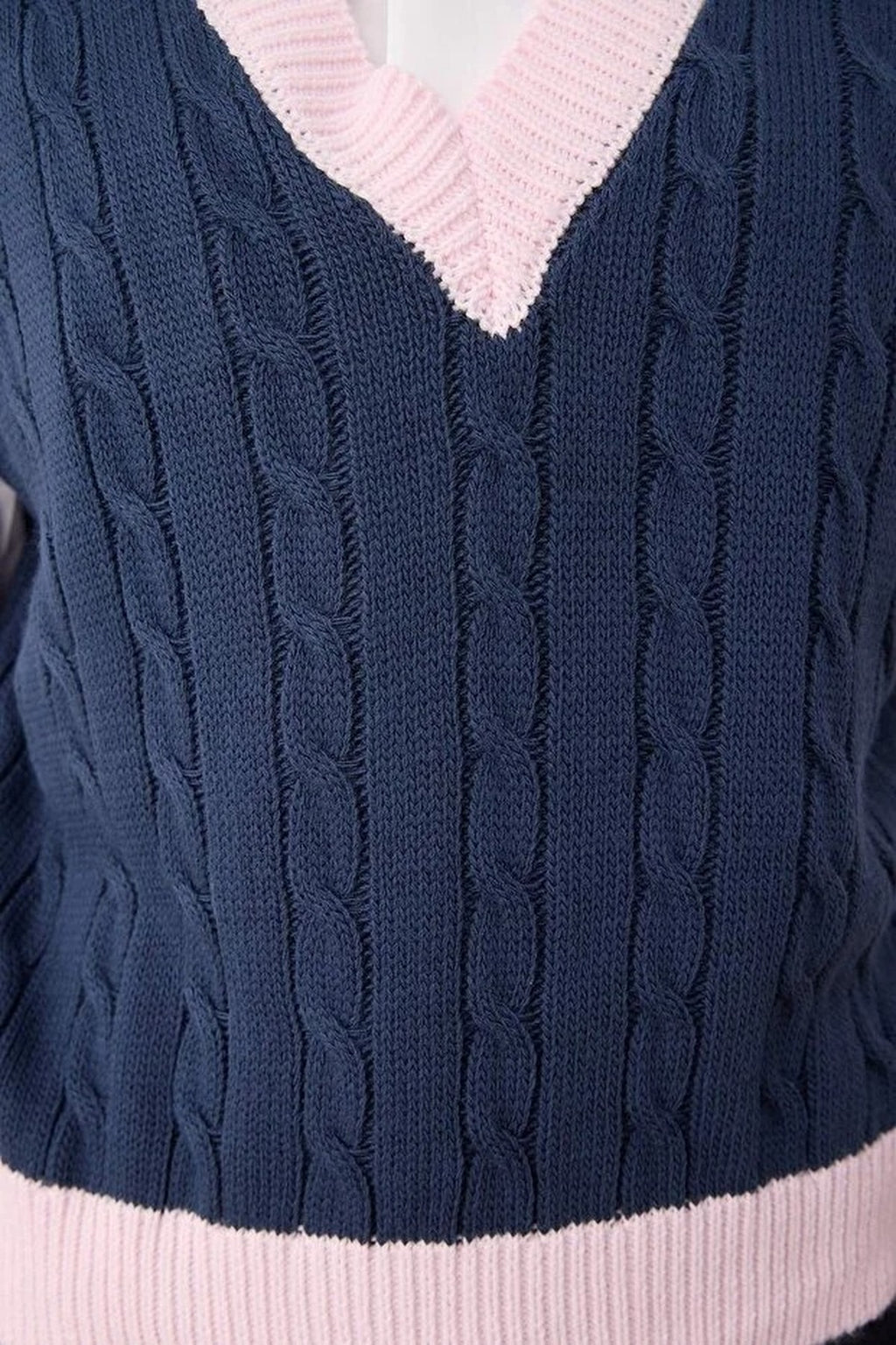 Crop Color-Block Hair Knit Sweater