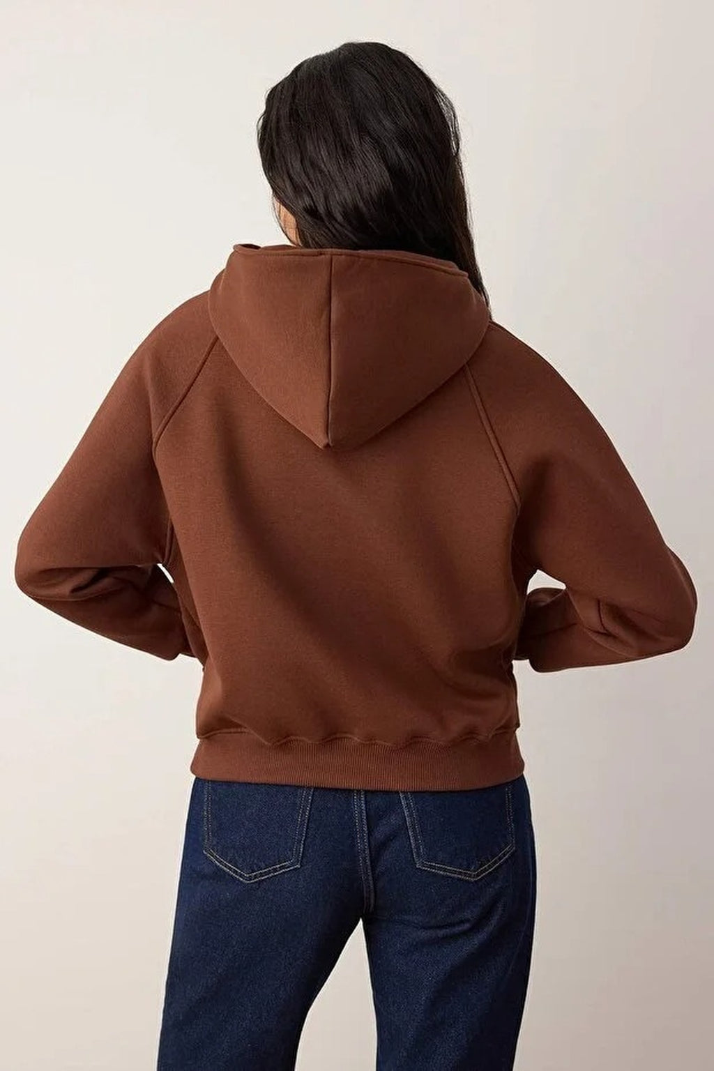 Half Zippered Oversize Knit Sweatshirt with Stitching Details