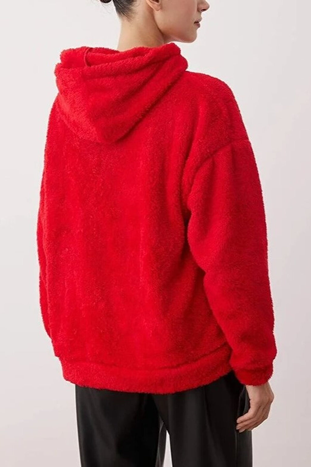 Regular Plush Knit Sweatshirt with Label Detail